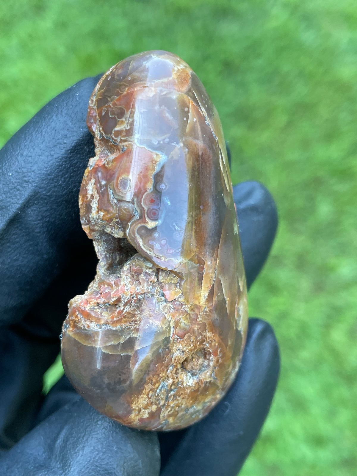 StoneBorn Creations Kentucky Agate Freeform – Hand Polished with Natural Crystal Pockets