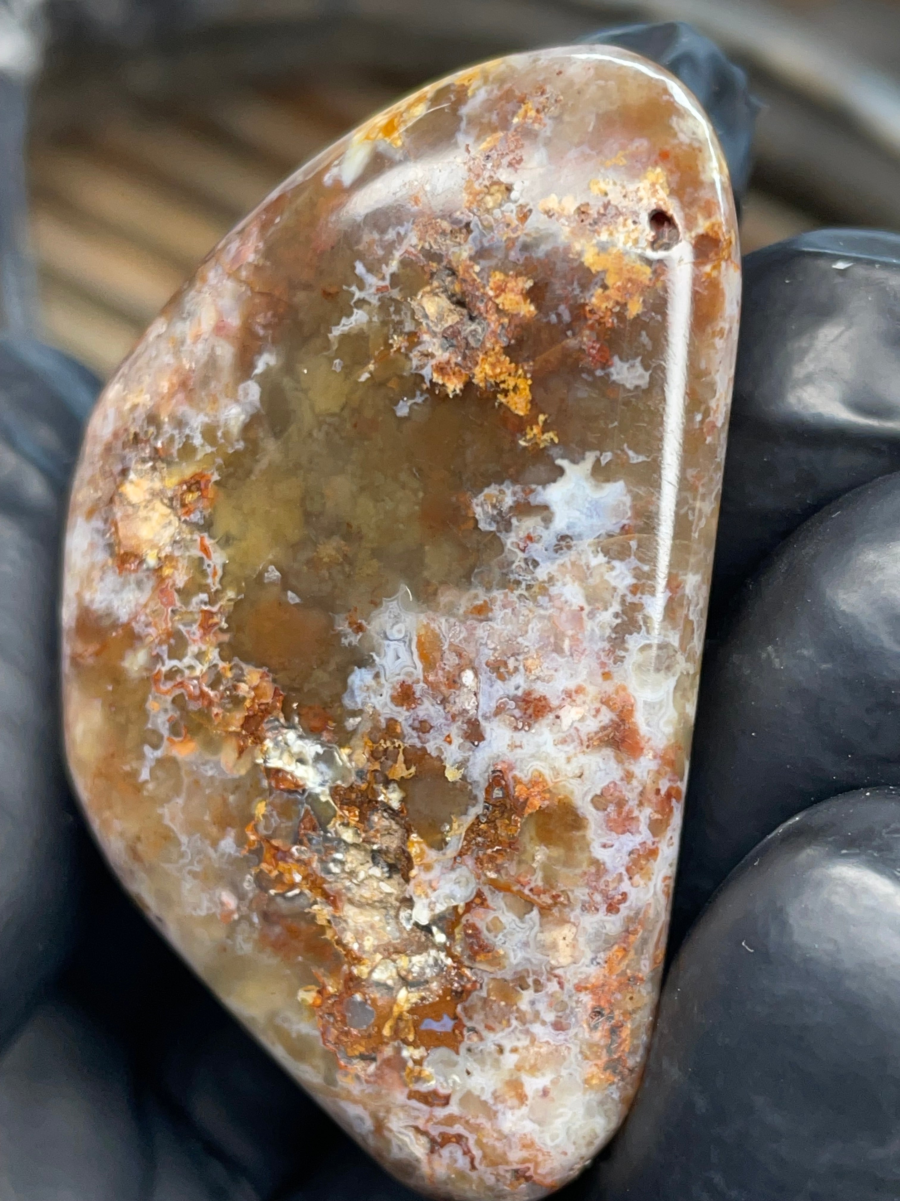 Polished Earth-Toned Agate | Hand-Finished Freeform Stone