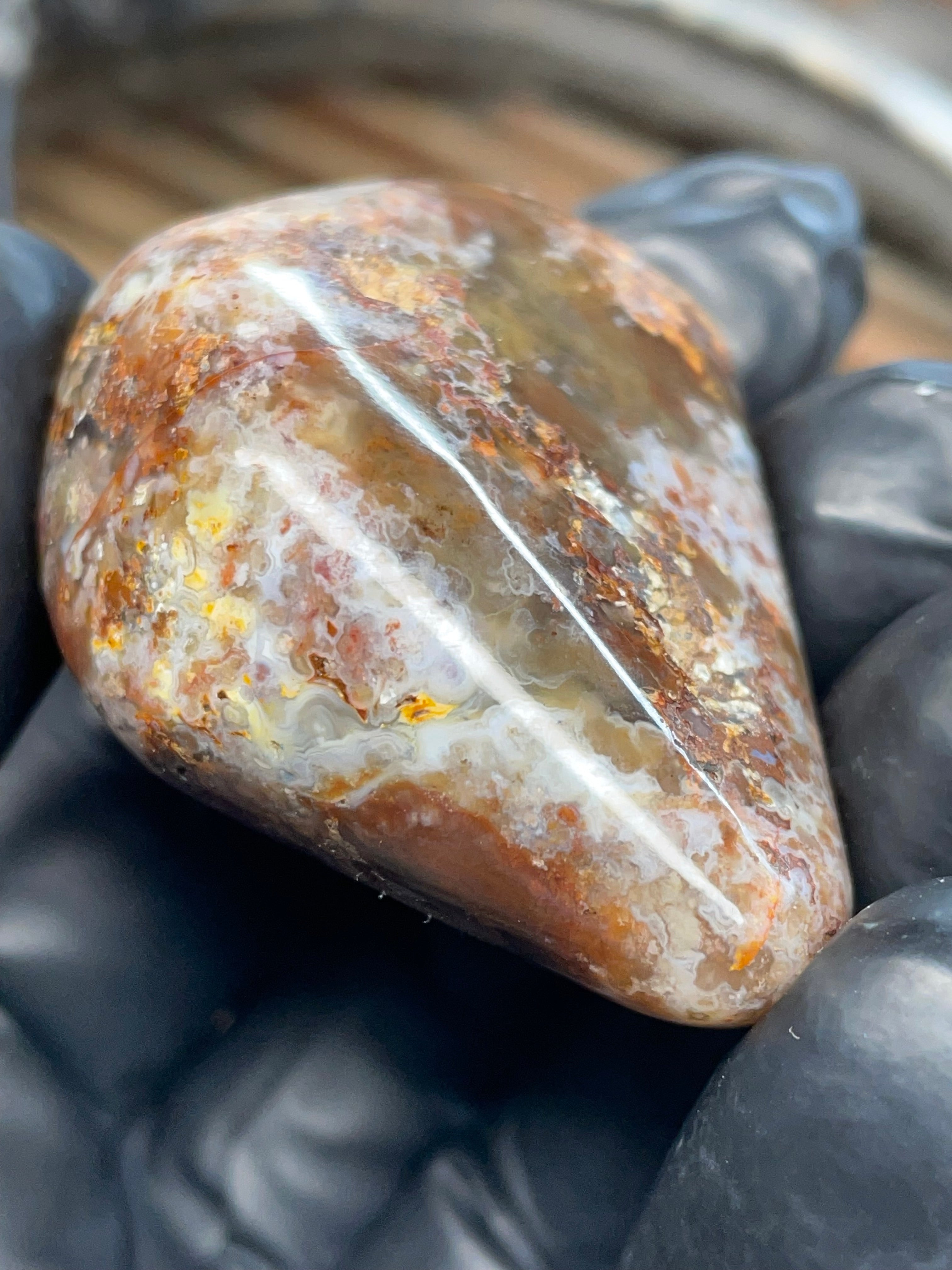 Polished Earth-Toned Agate | Hand-Finished Freeform Stone