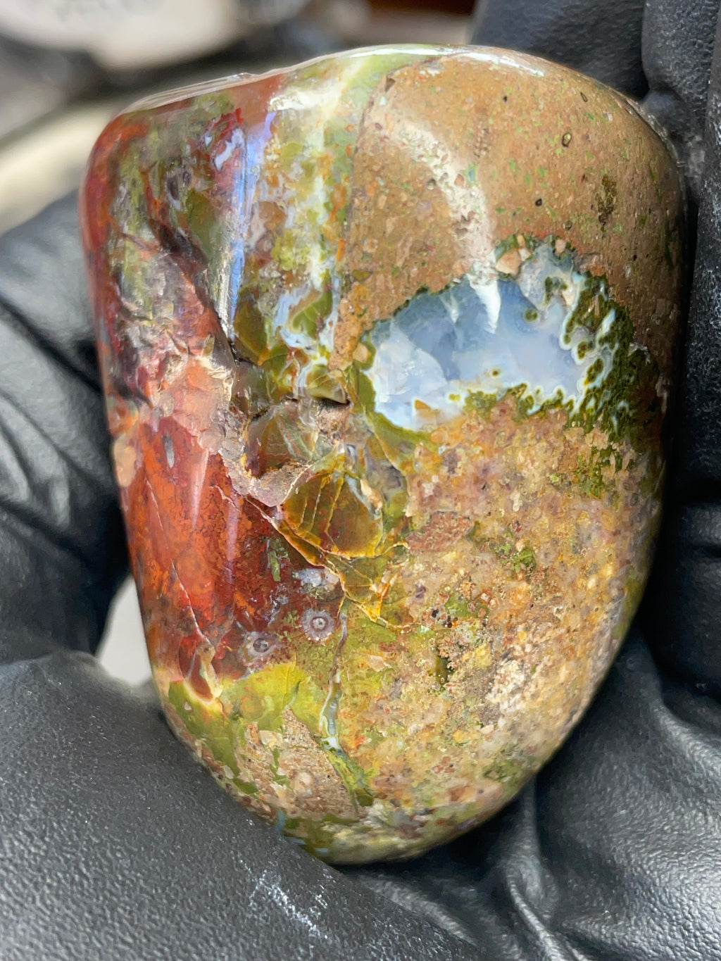 StoneBorn Creations – Polished Red & Green Jasper Stone | Before & After Reveal