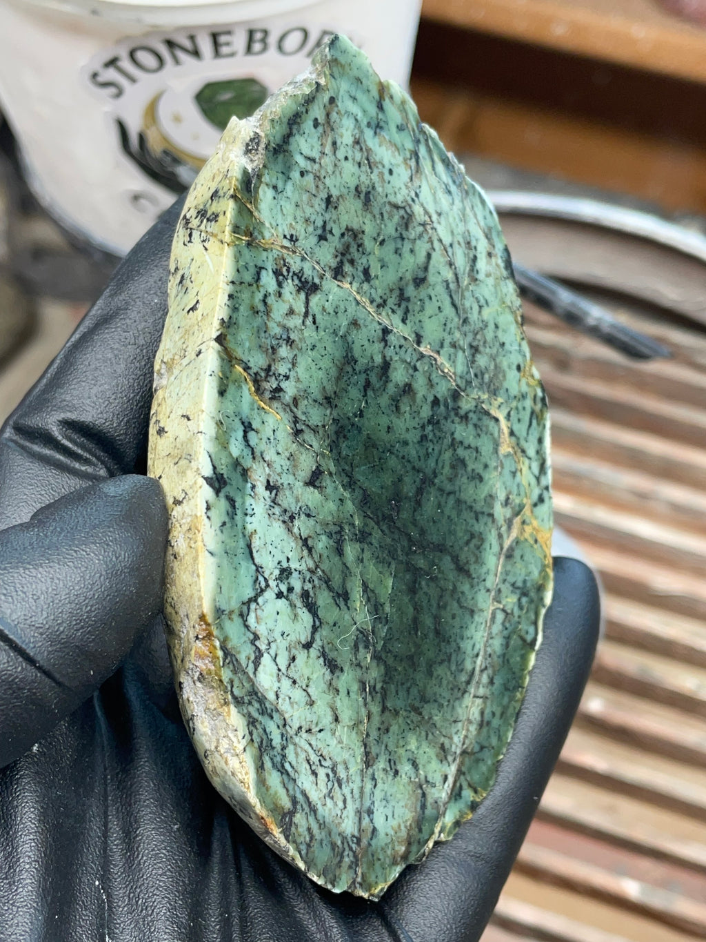 Hand-Collected Mint Green Serpentine Slab | Raw & Refined StoneBorn Specimen
