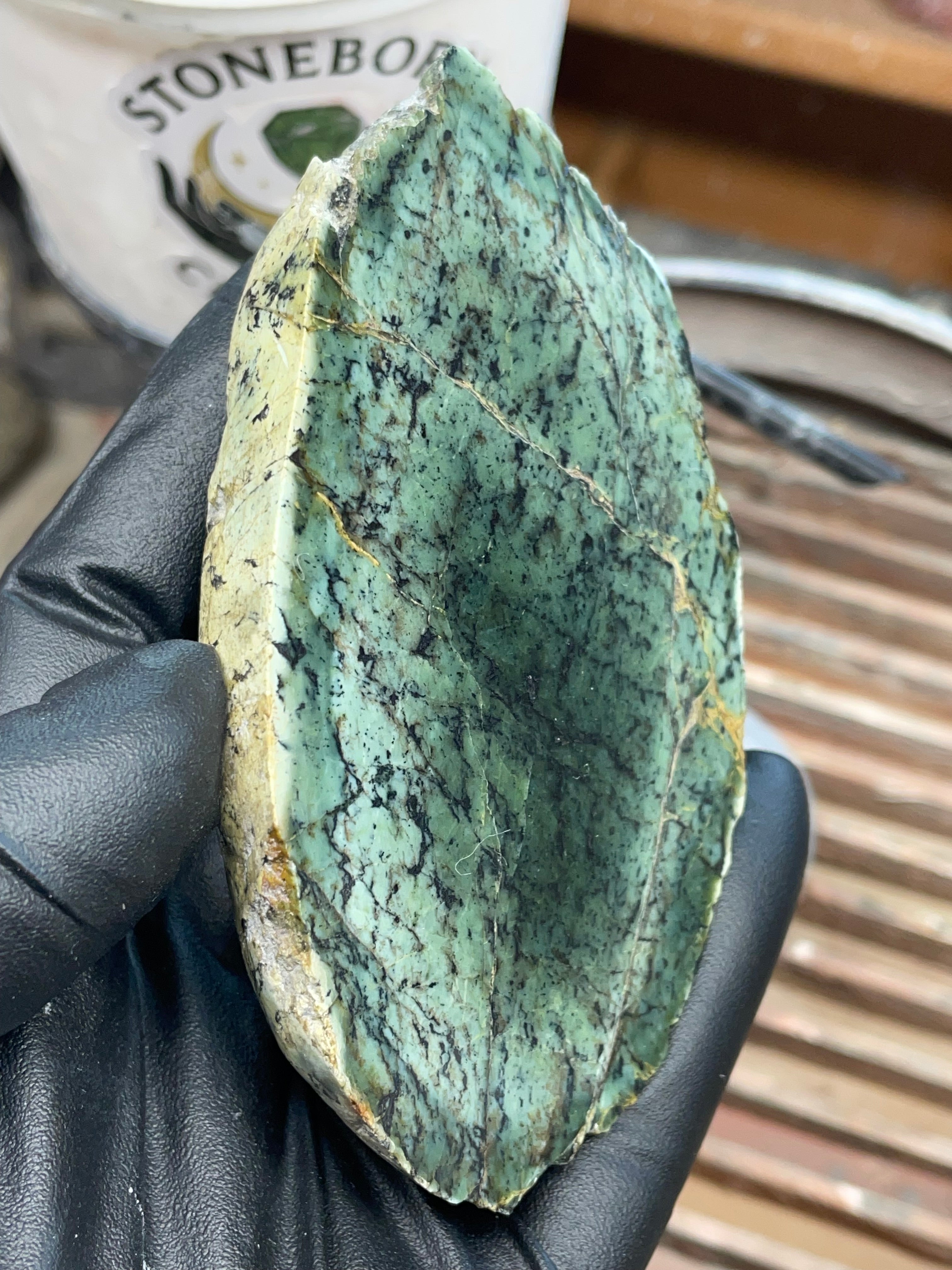 Hand-Collected Mint Green Serpentine Slab | Raw & Refined StoneBorn Specimen