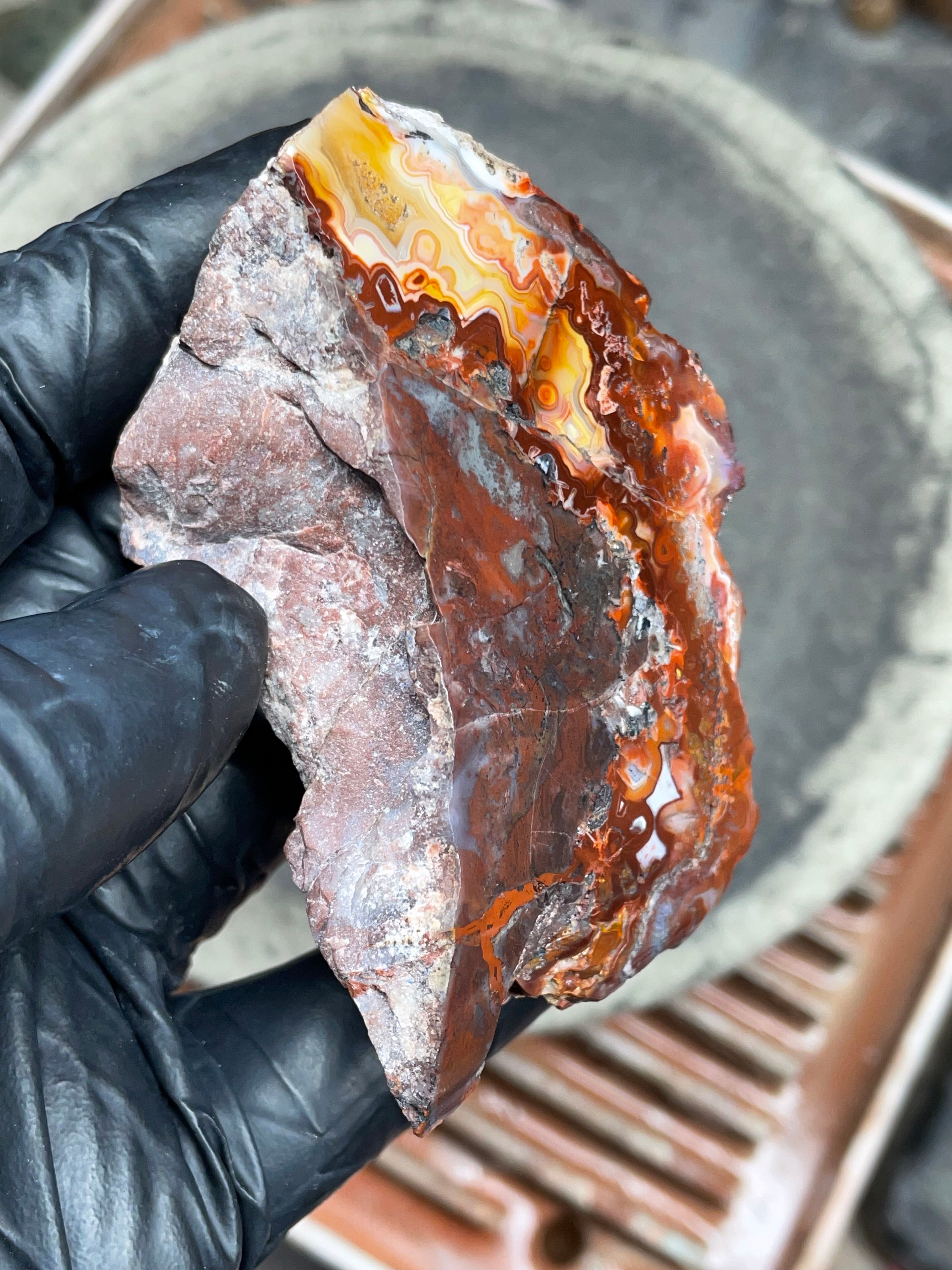 StoneBorn Creations — Hand-Polished Banded Agate (Curved Flat-Lap Polish)