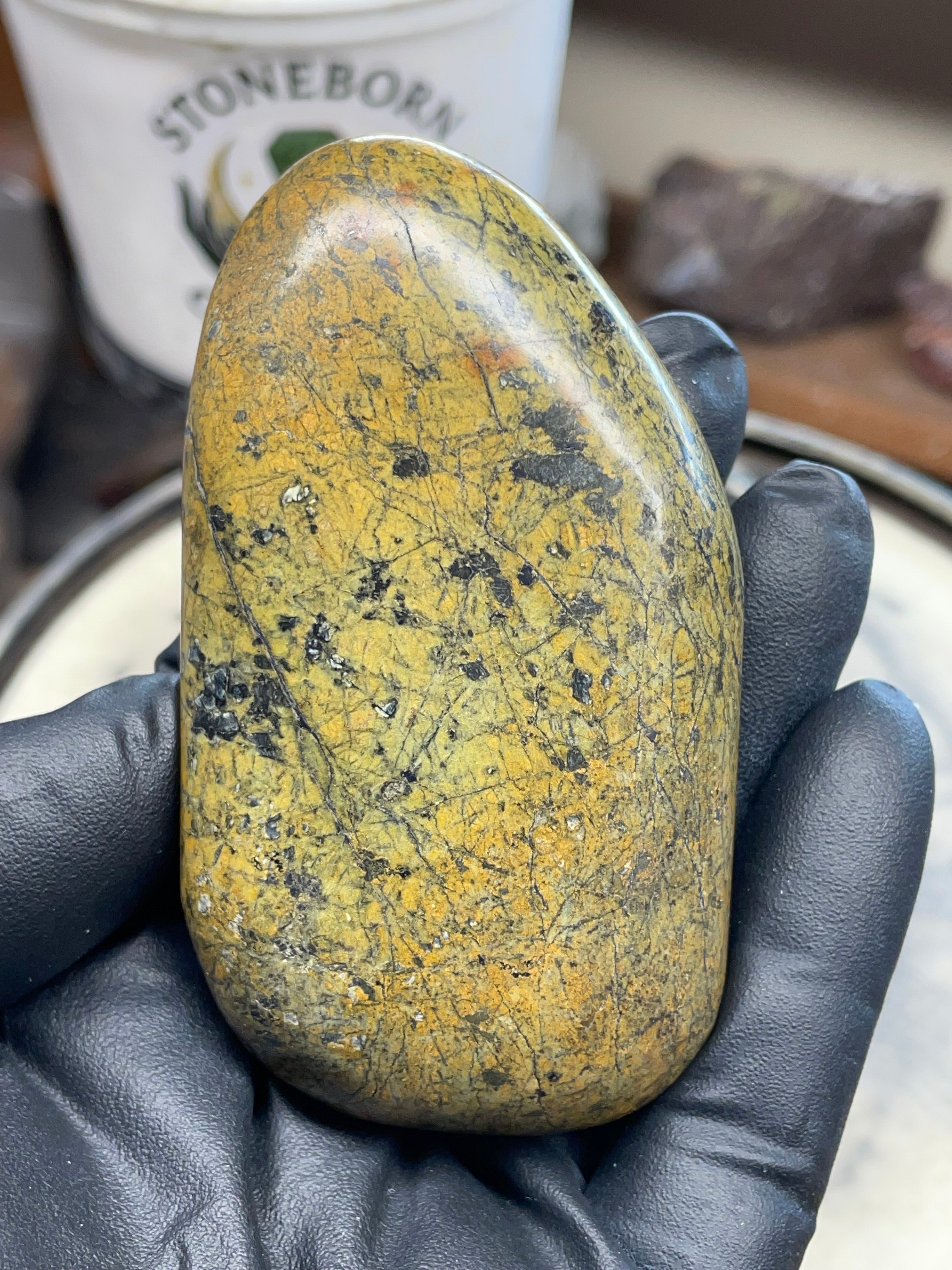 StoneBorn | Hand-Polished Serpentine Earth Stone