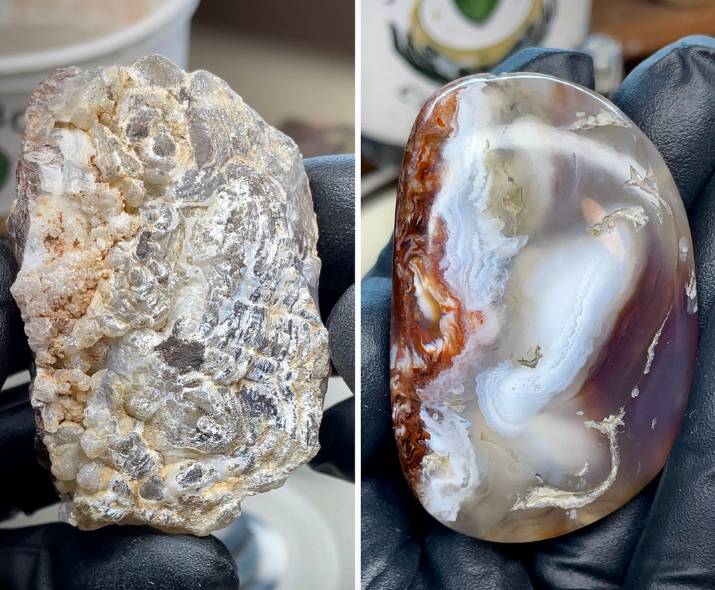 StoneBorn Fire Agate — Hand-Polished Natural Transformation