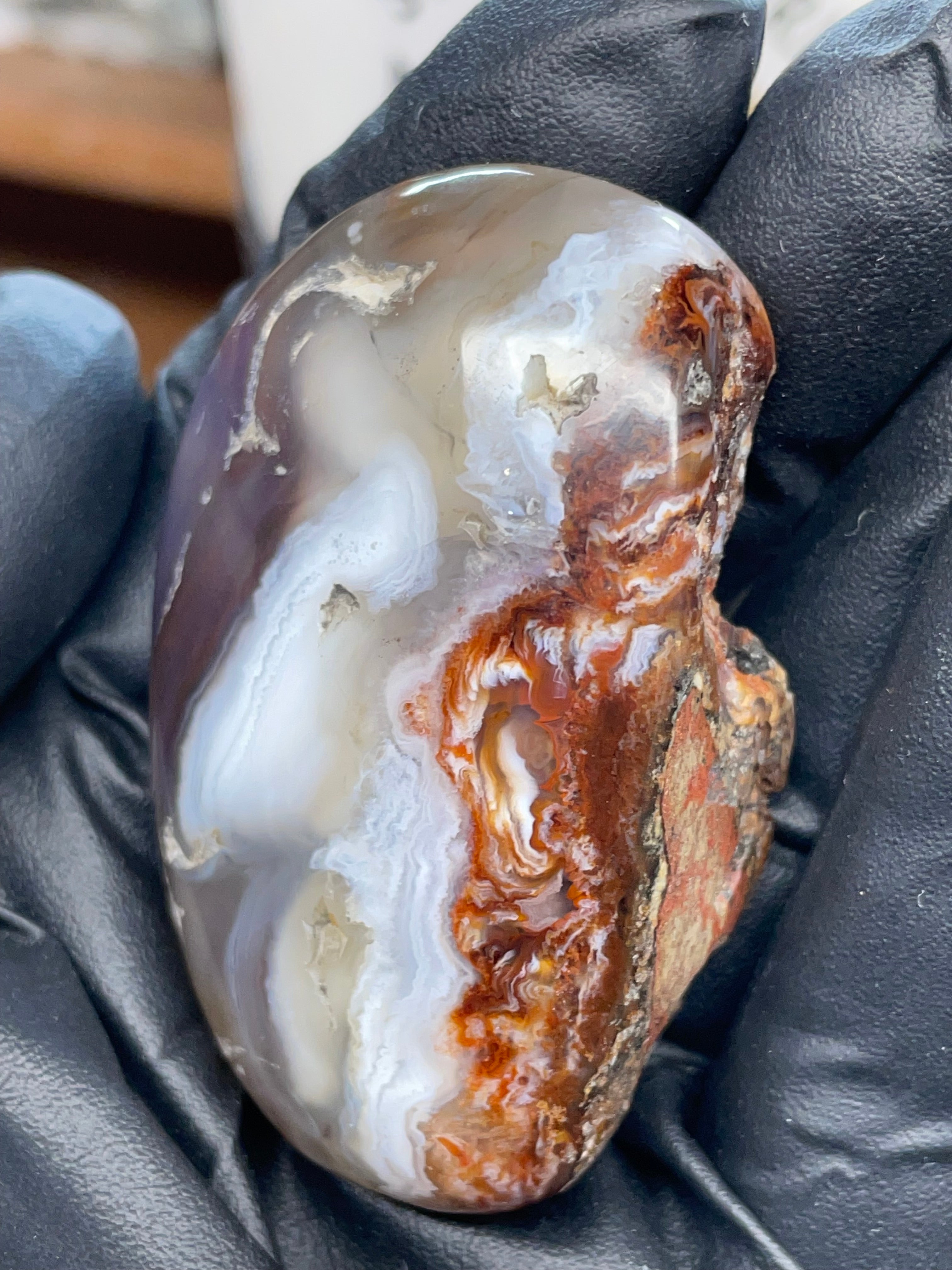 StoneBorn Fire Agate — Hand-Polished Natural Transformation