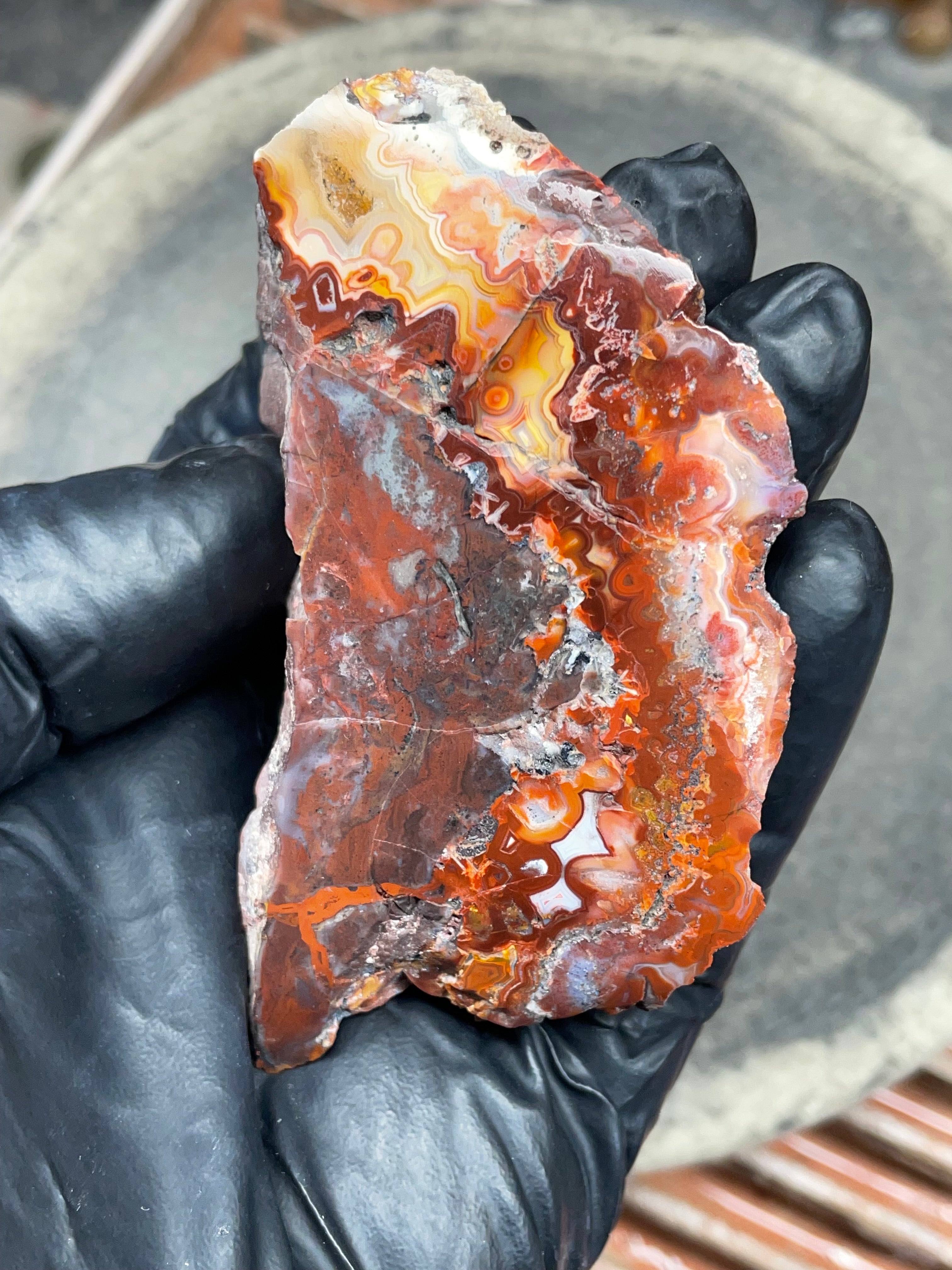 StoneBorn Creations — Hand-Polished Banded Agate (Curved Flat-Lap Polish)
