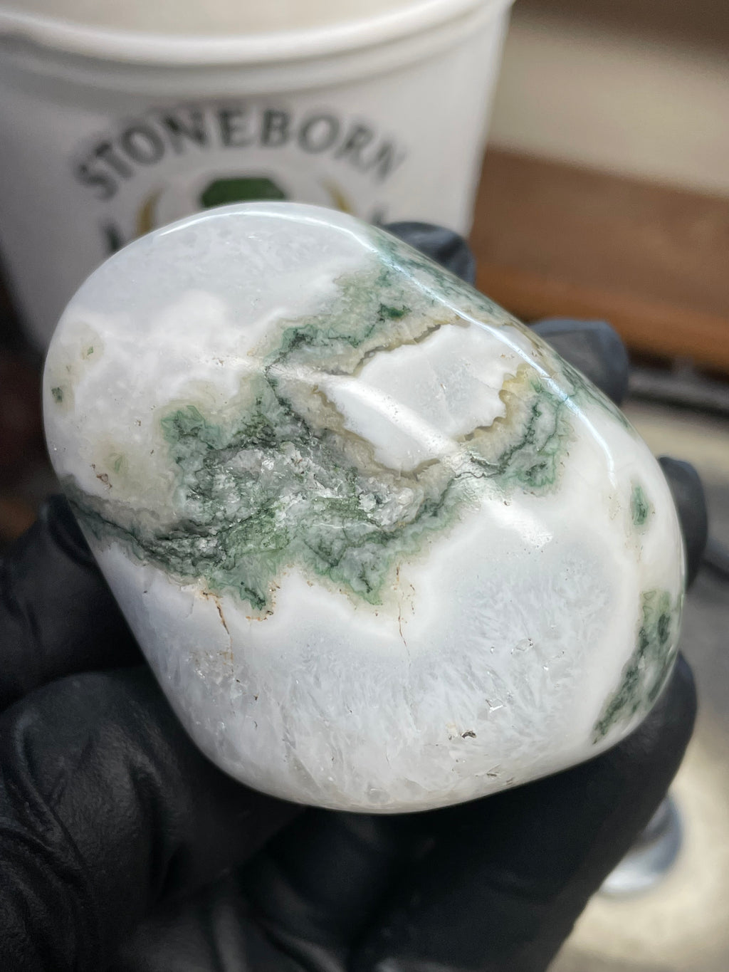 🌿 Moss Agate Freeform — Hand Polished StoneBorn Creations
