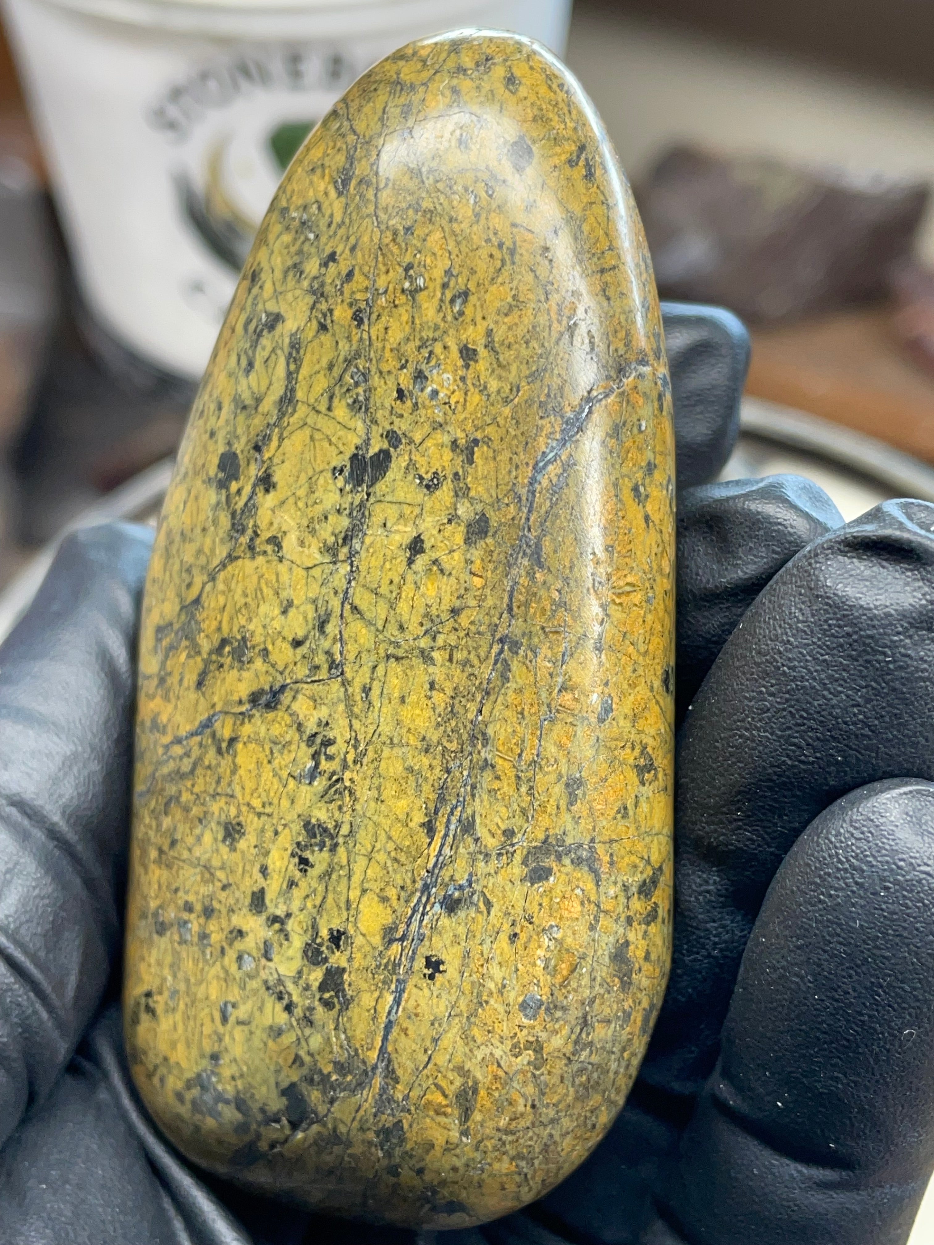 StoneBorn | Hand-Polished Serpentine Earth Stone