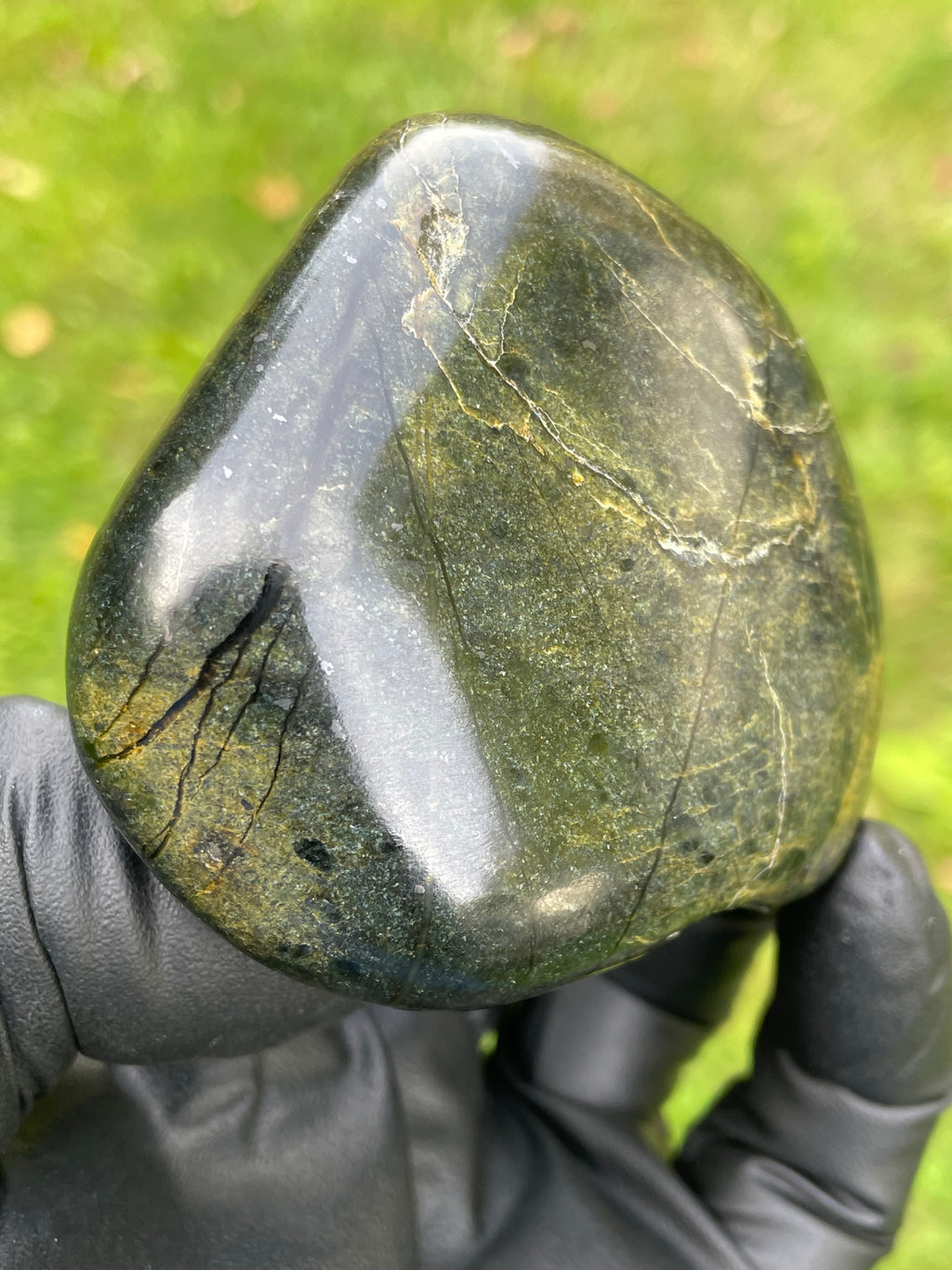 StoneBorn Creations Stream-Forged Green Stone – Hand Polished Natural Freeform