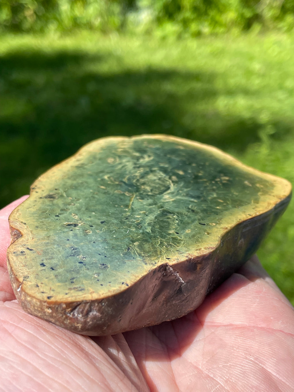 StoneBorn Creations Hand-Polished Vermont Serpentine Bookmatched Pair | One-of-a-Kind Natural Display Stones