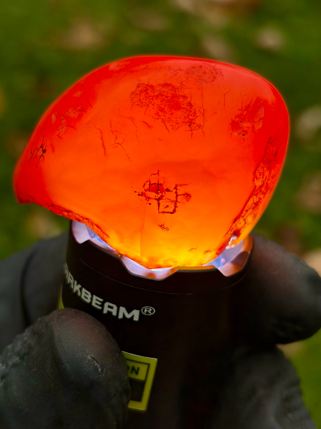 StoneBorn Creations – Fiery Orange Carnelian Agate | Hand-Polished Translucent Stone with Natural Red Matrix