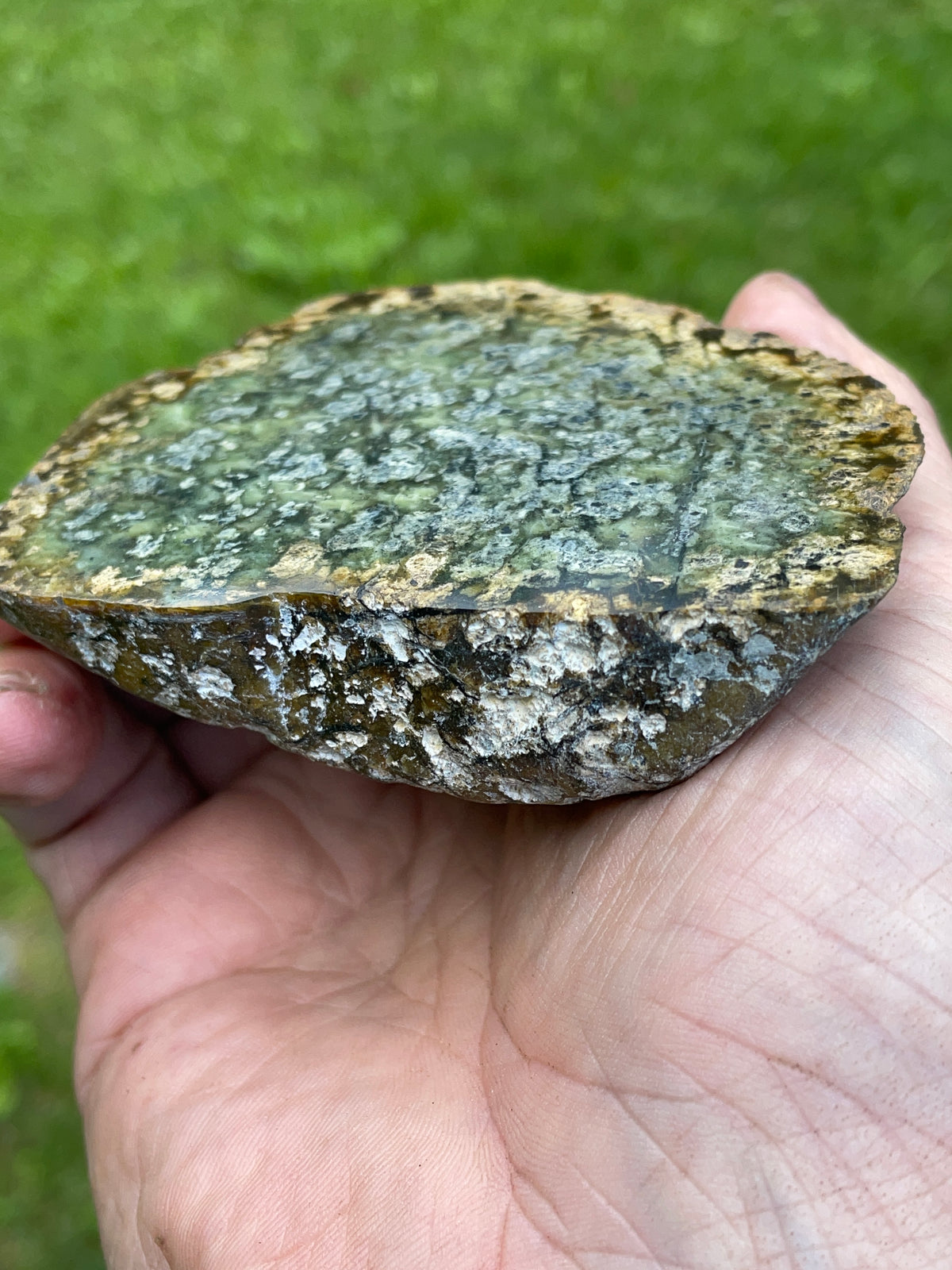 StoneBorn Creations – Natural Green Serpentine Matching Slab Pair | Earthy Green Mineral Patterns