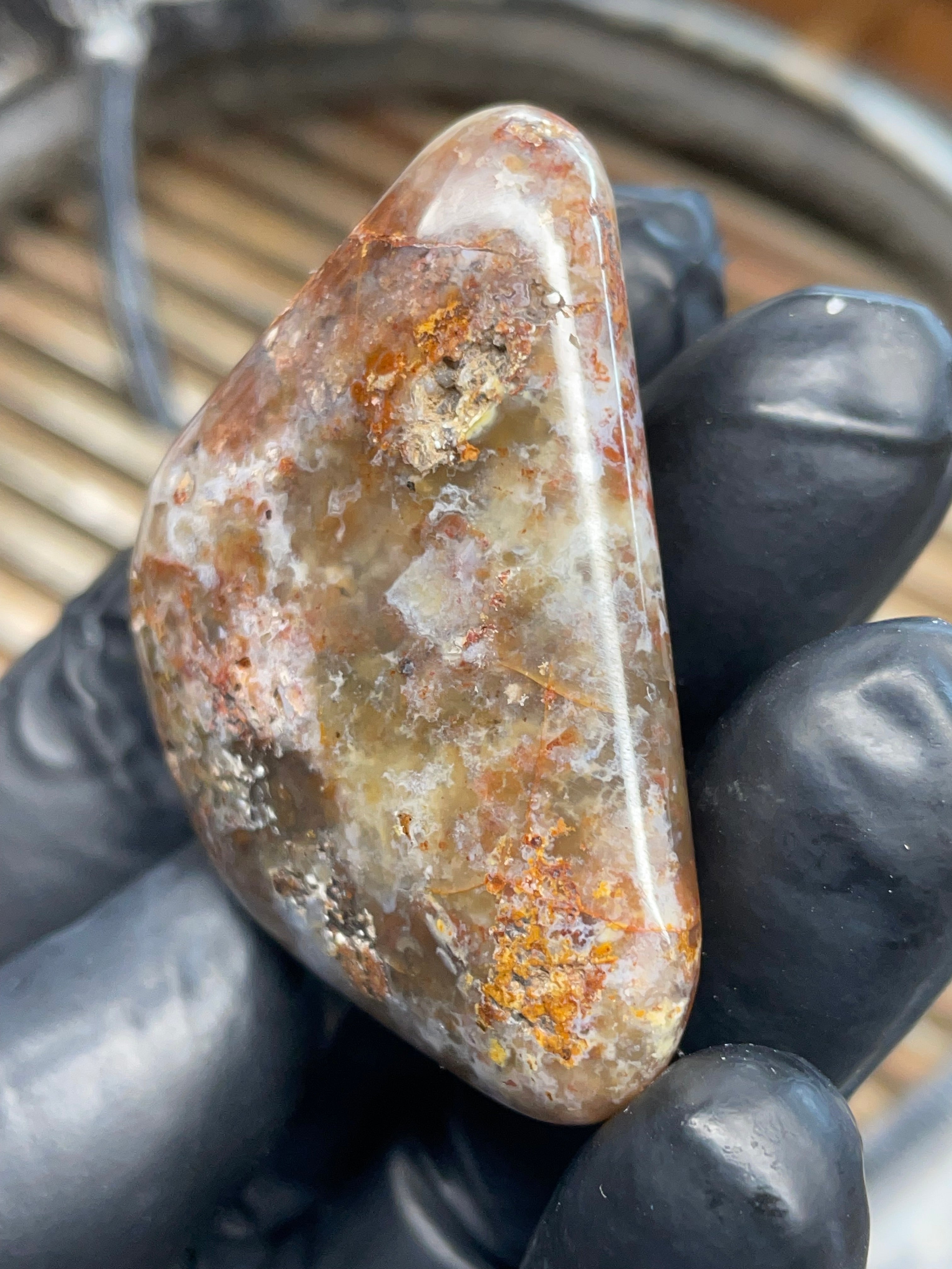 Polished Earth-Toned Agate | Hand-Finished Freeform Stone