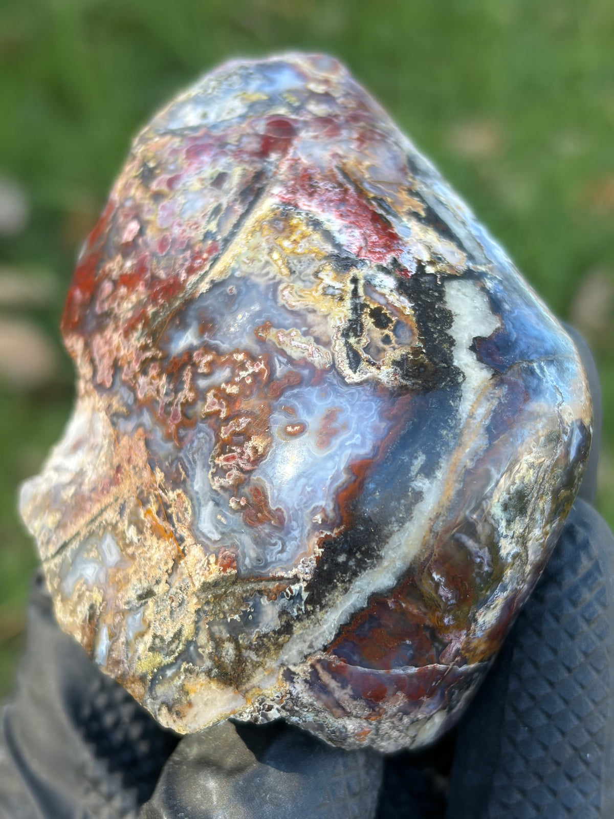 StoneBorn Creations – Multicolored Lace Agate | Hand-Polished Natural Display Stone