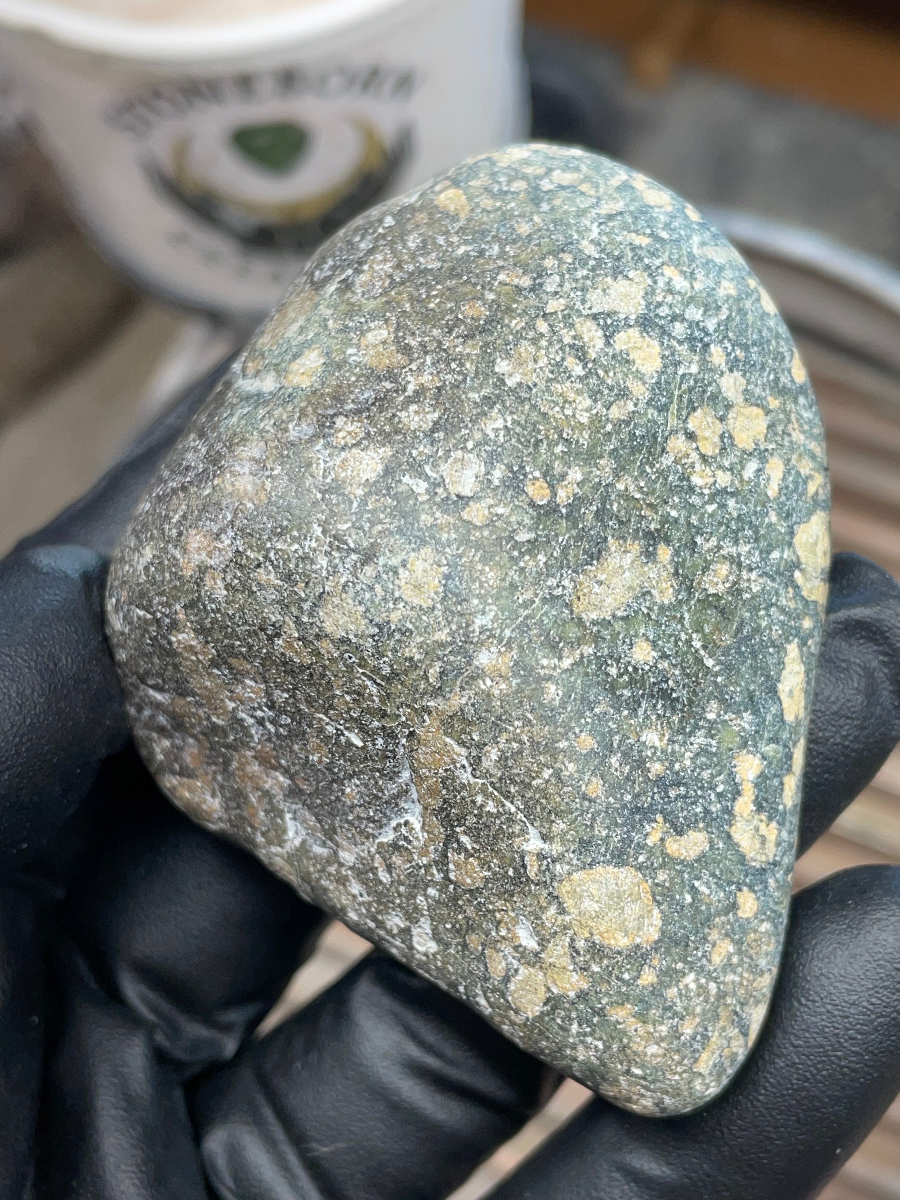 Hand-Collected Serpentine with Mineral Inclusions | Raw & Refined StoneBorn Slab