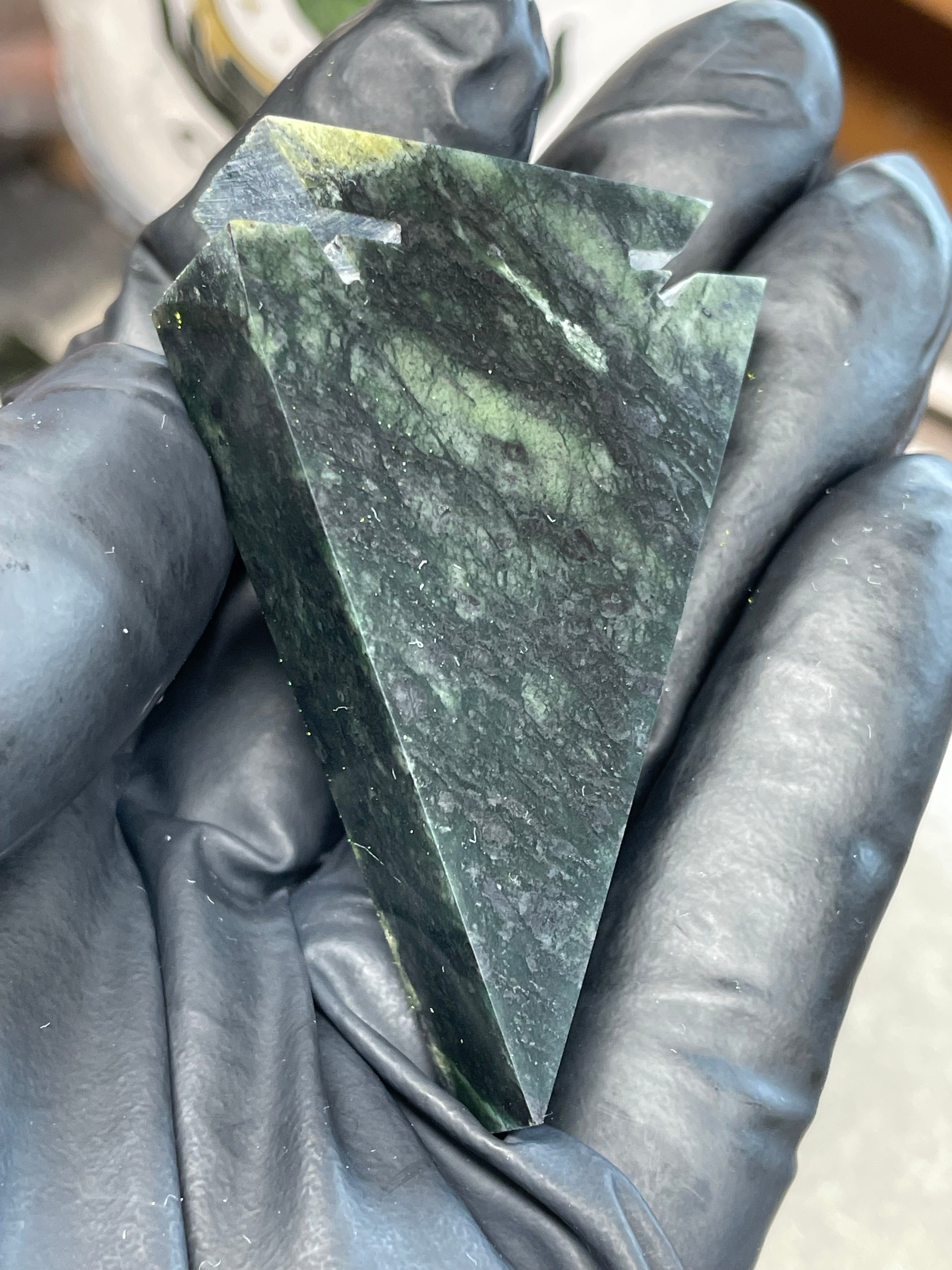 Custom Hand-Polished Green Stone Arrowhead
(StoneBorn Creations – One of One)