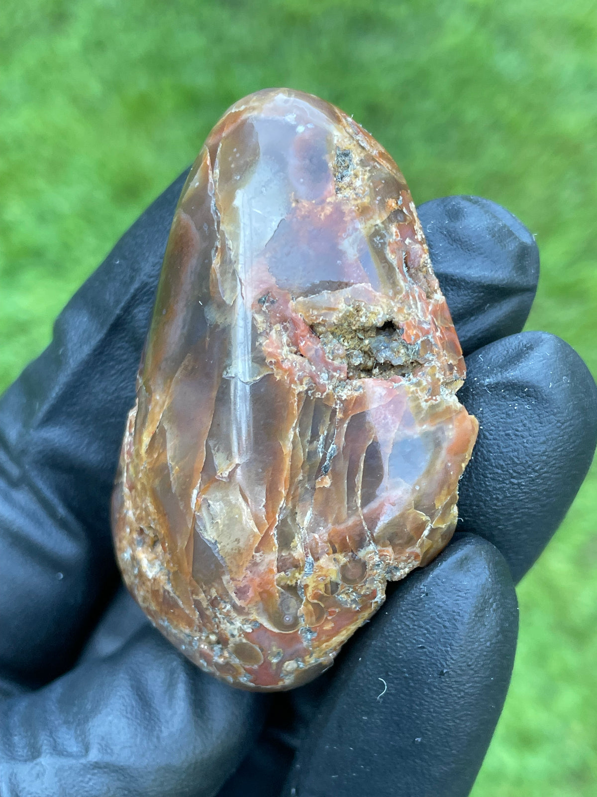 StoneBorn Creations Kentucky Agate Freeform – Hand Polished with Natural Crystal Pockets