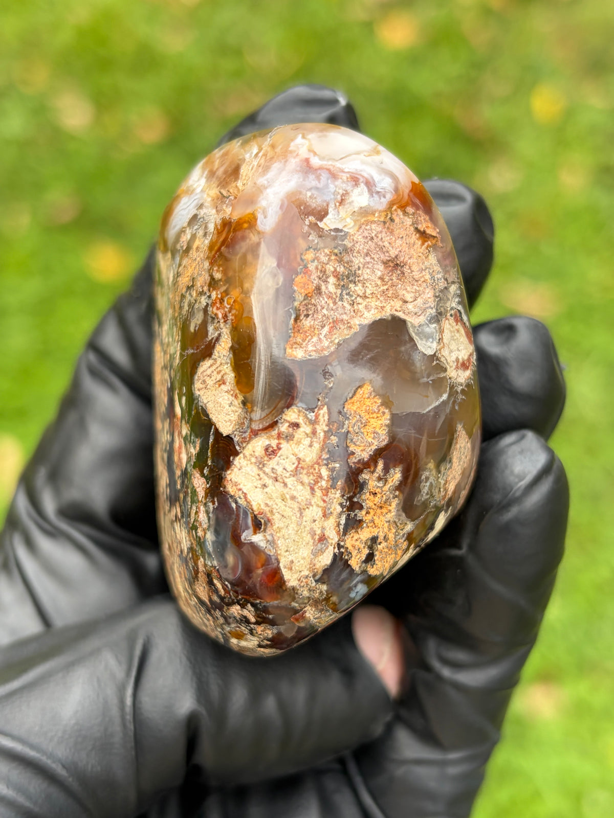 StoneBorn Creations Fire Agate — Hand-Polished Natural Stone