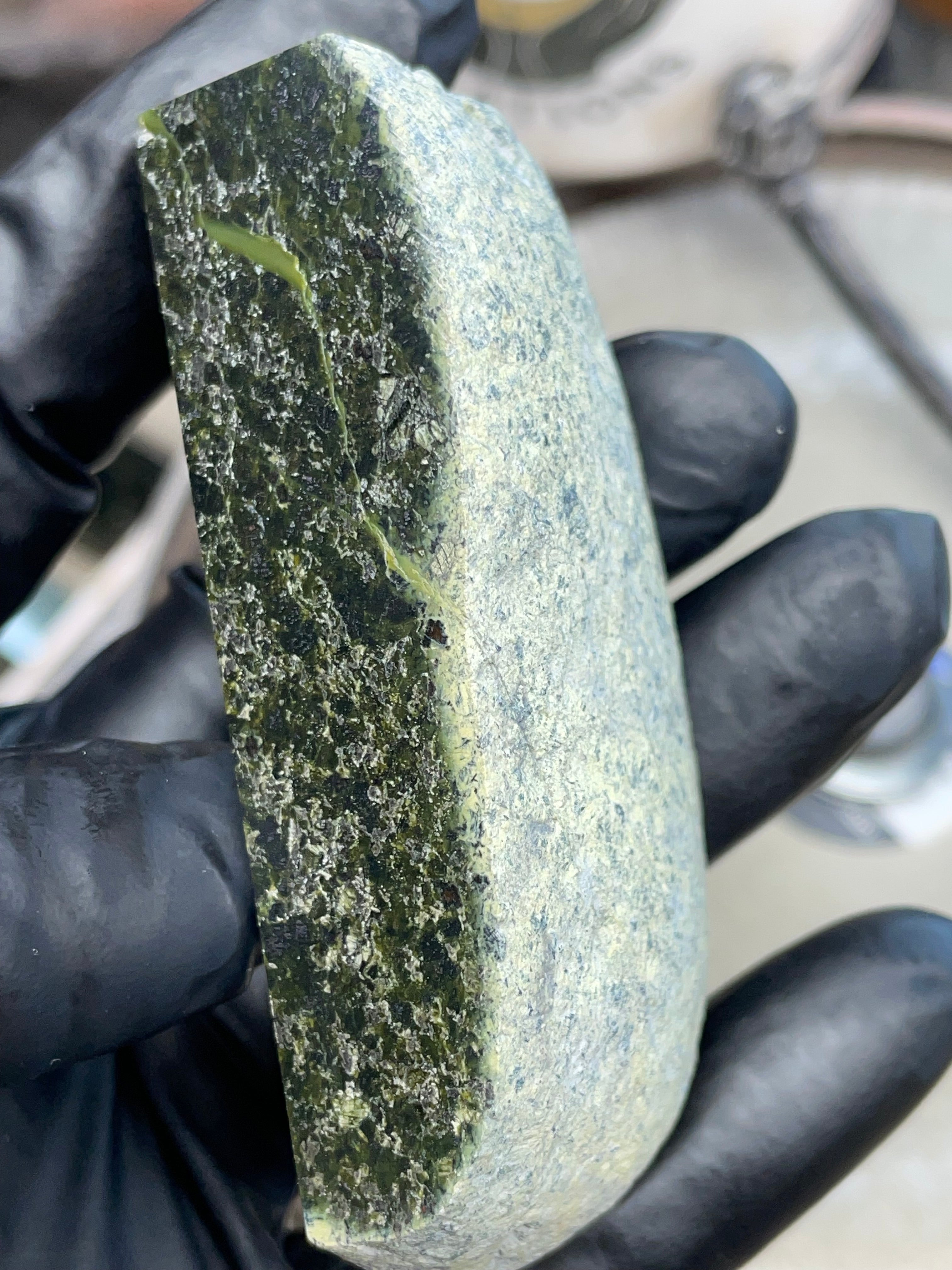 Hand-Polished Green Serpentine Slab | StoneBorn Creations