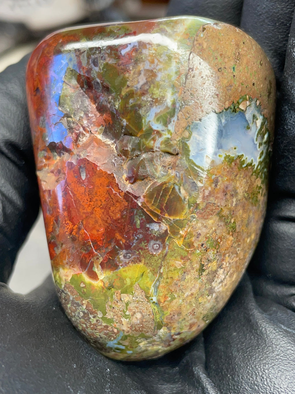 StoneBorn Creations – Polished Red & Green Jasper Stone | Before & After Reveal