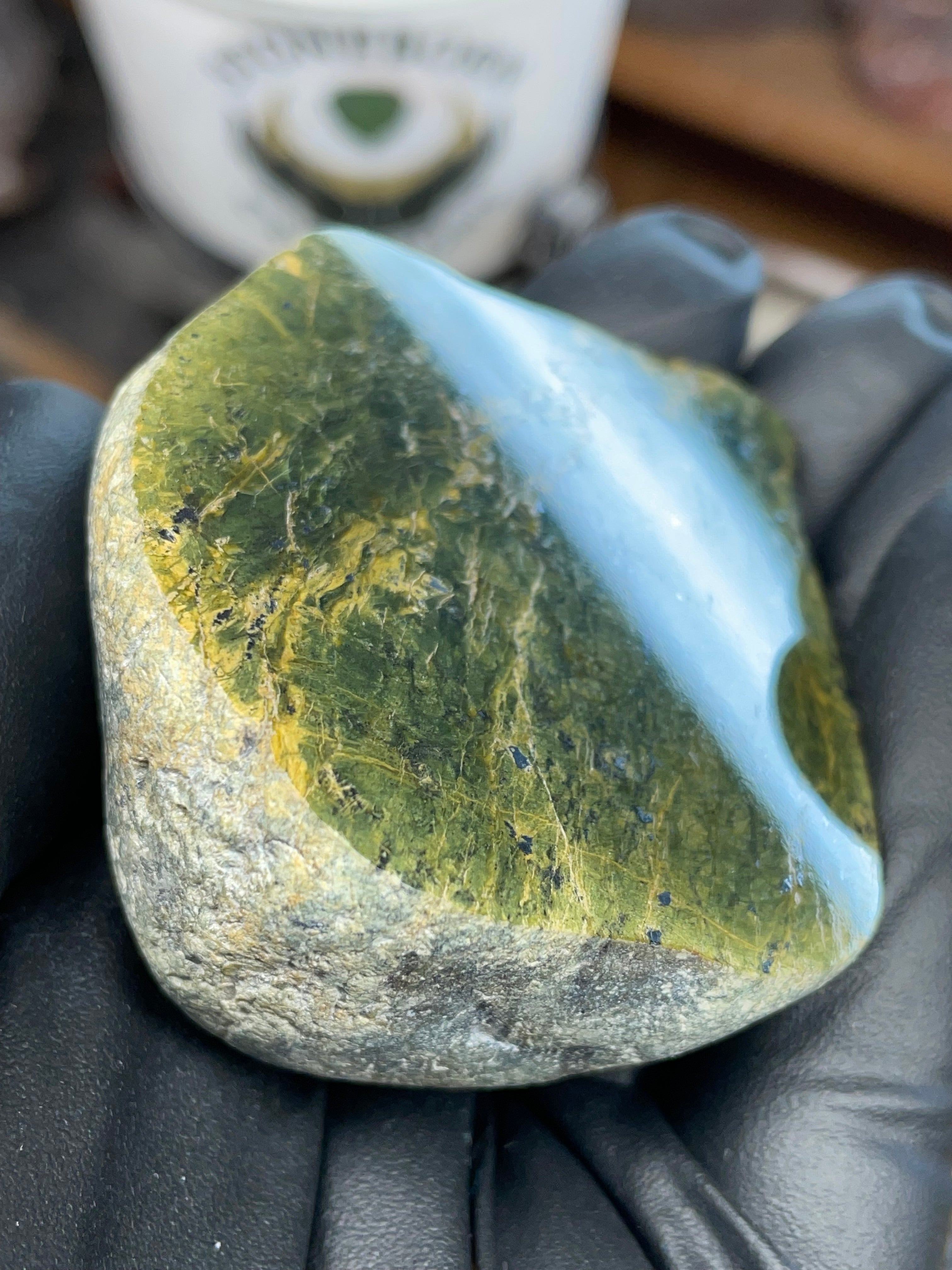 Hand-Polished Green Stone Slab | StoneBorn Creations