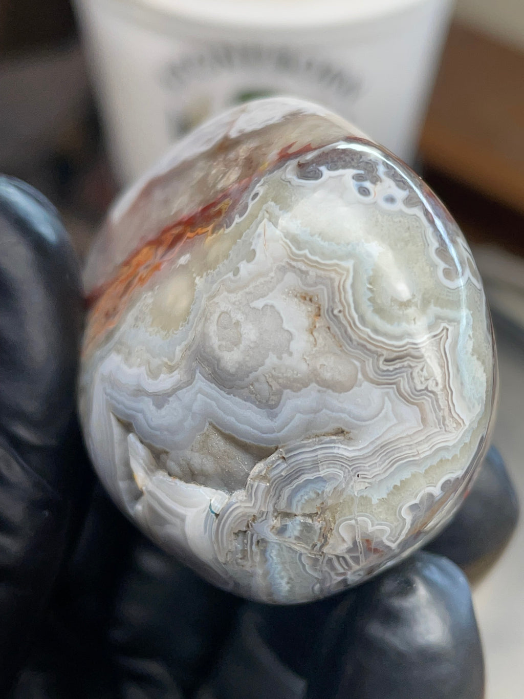 Lace Agate Freeform — Hand Polished StoneBorn Creation