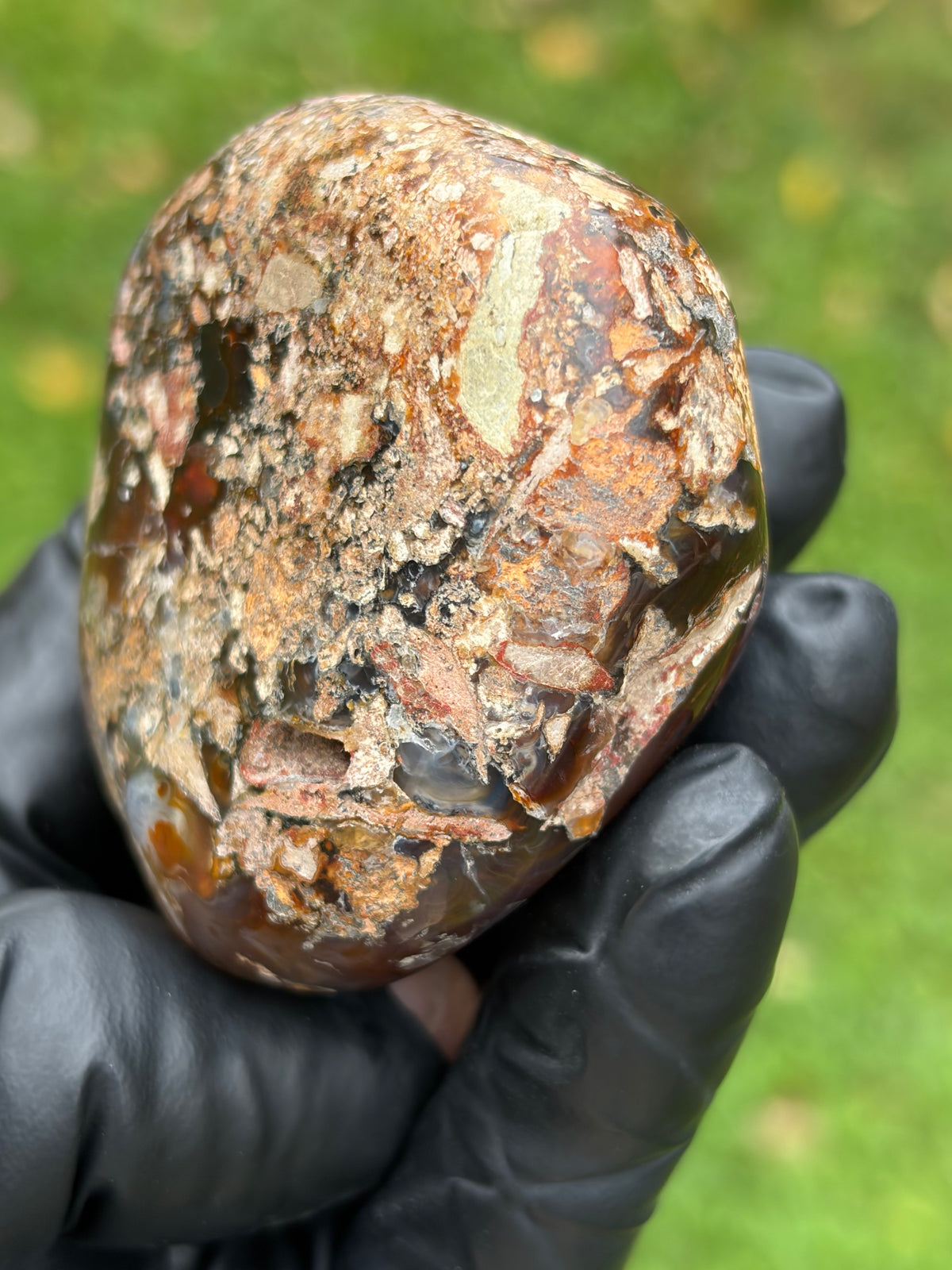StoneBorn Creations Fire Agate — Hand-Polished Natural Stone