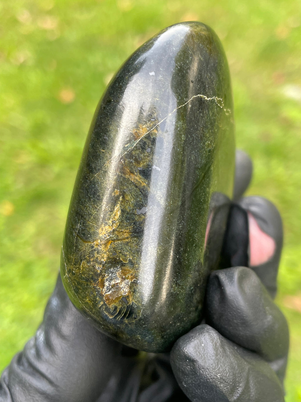 StoneBorn Creations Stream-Forged Green Stone – Hand Polished Natural Freeform
