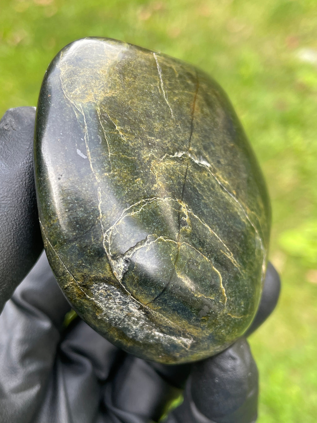 StoneBorn Creations Stream-Forged Green Stone – Hand Polished Natural Freeform