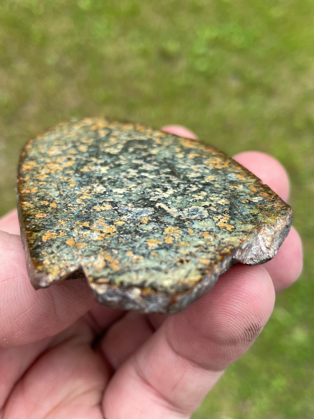 StoneBorn Creations Hand-Polished Vermont Serpentine Freeform Pair with Black Mineral Inclusions, Earth-Toned Matrix and Natural Split Display