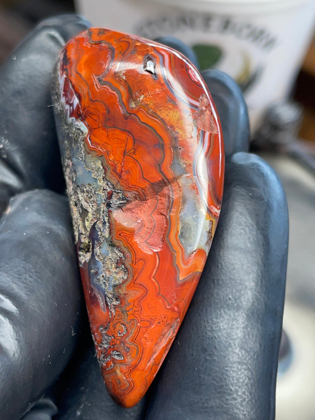 Hand-Polished Red Banded Agate — Raw & Refined