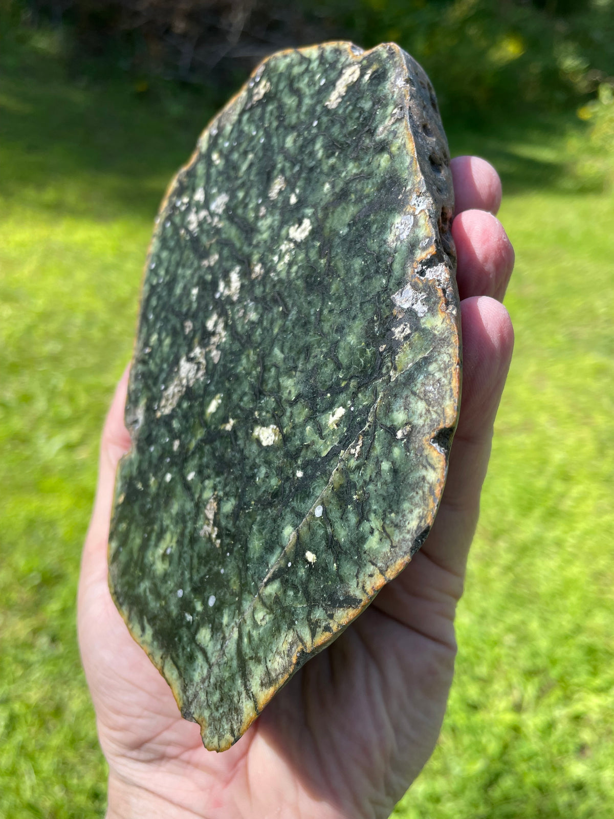 StoneBorn Creations Hand-Polished Vermont Greenstone Freeform