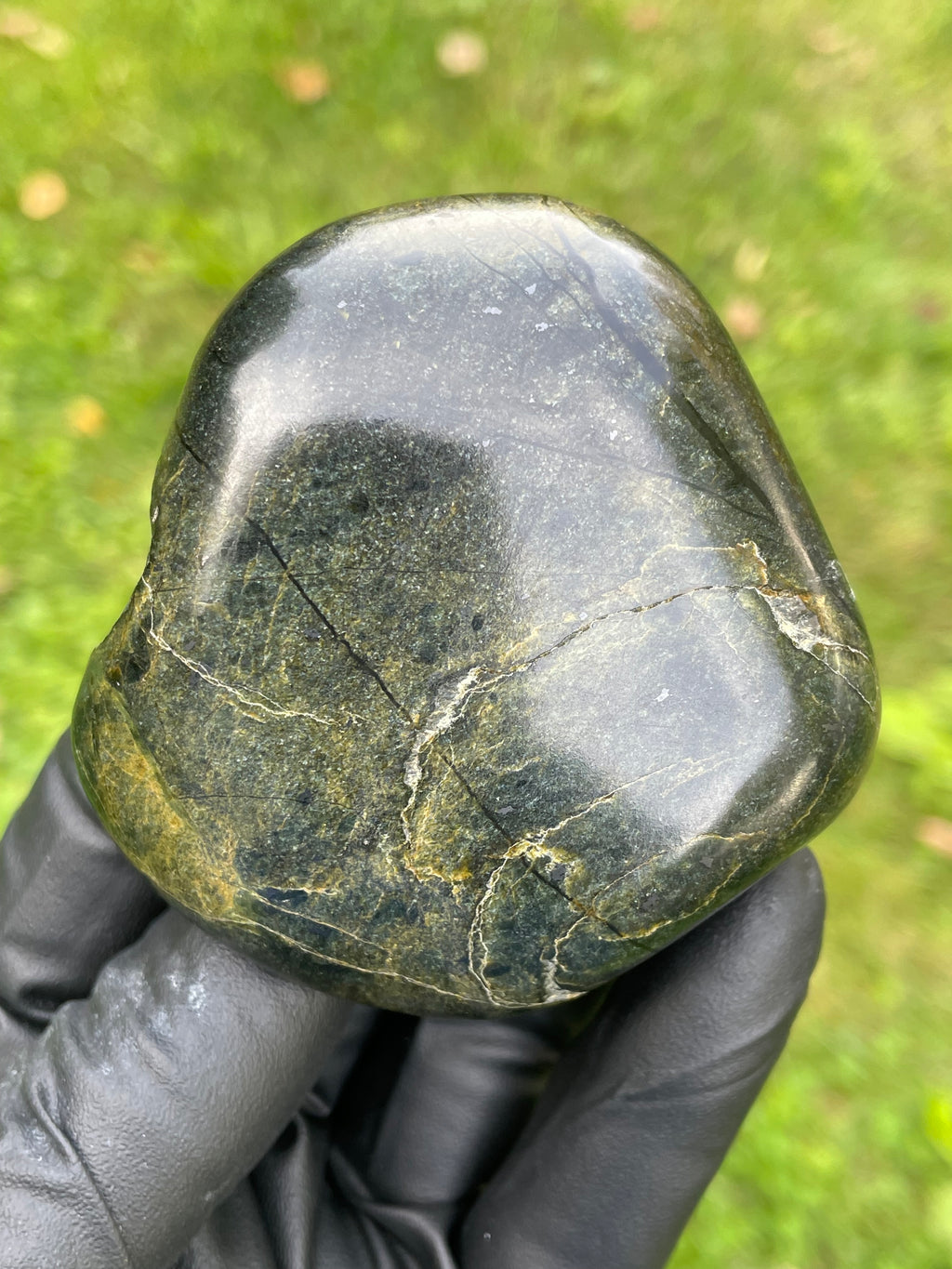 StoneBorn Creations Stream-Forged Green Stone – Hand Polished Natural Freeform