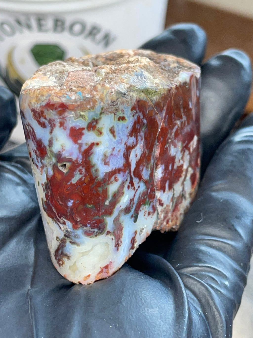 🔥 Fire Agate / Red Lightning Agate – Hand Shaped & Polished | StoneBorn Creations