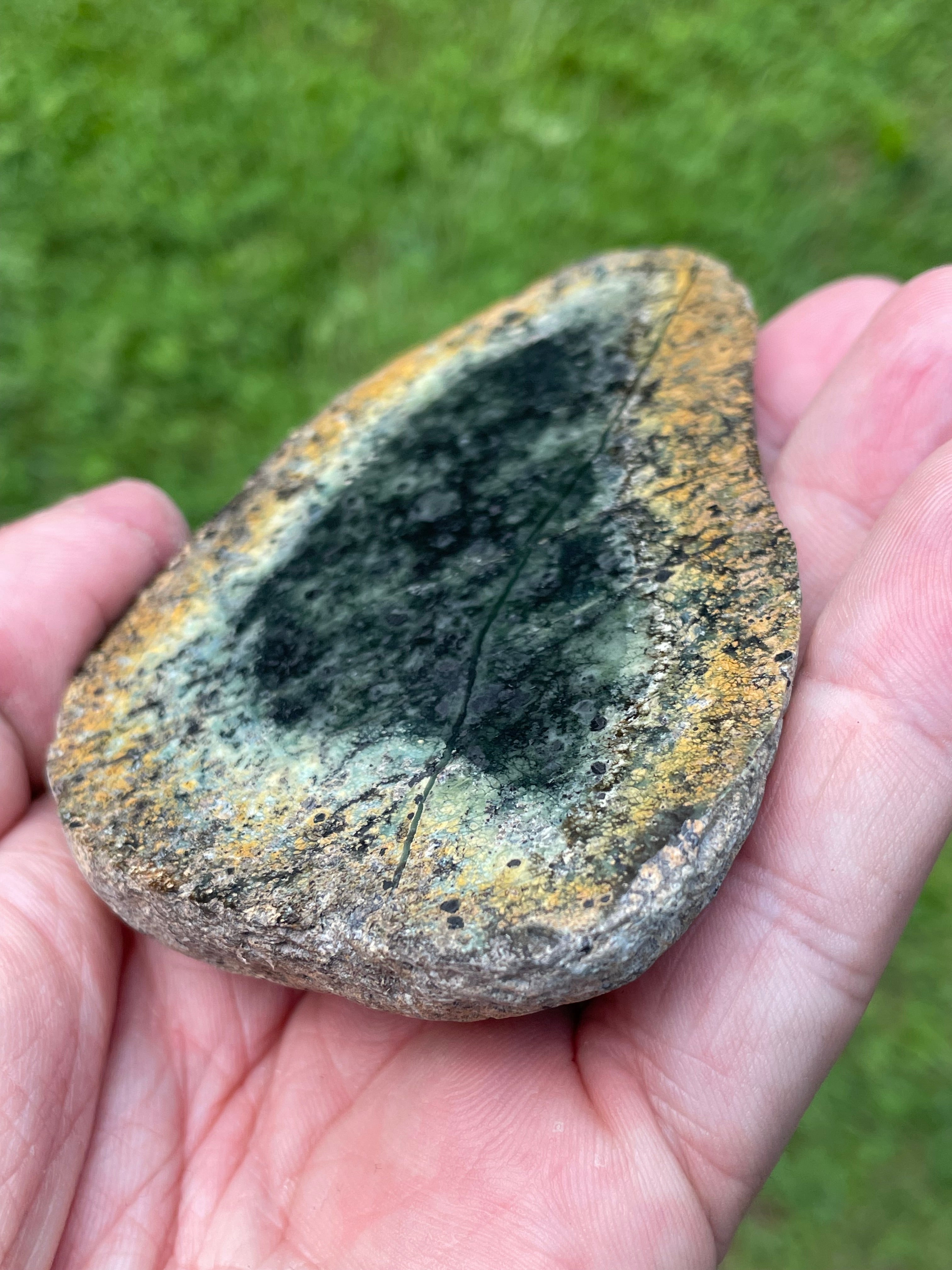 StoneBorn Creations Hand-Polished Vermont Serpentine Bookmatched Pair | One-of-a-Kind Natural Display Stones