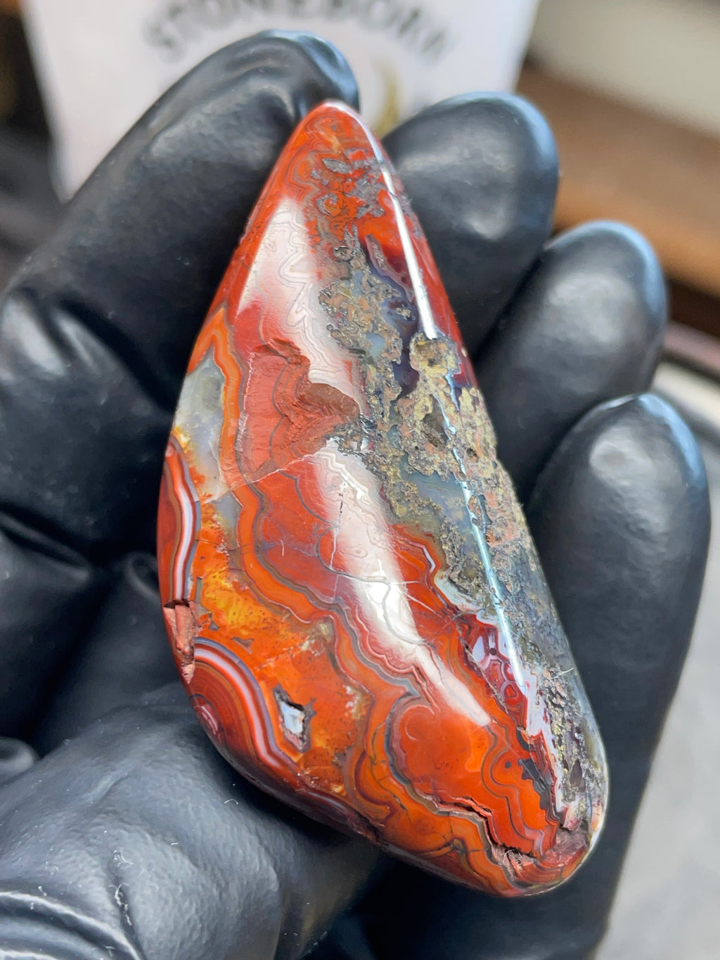 Hand-Polished Red Banded Agate — Raw & Refined