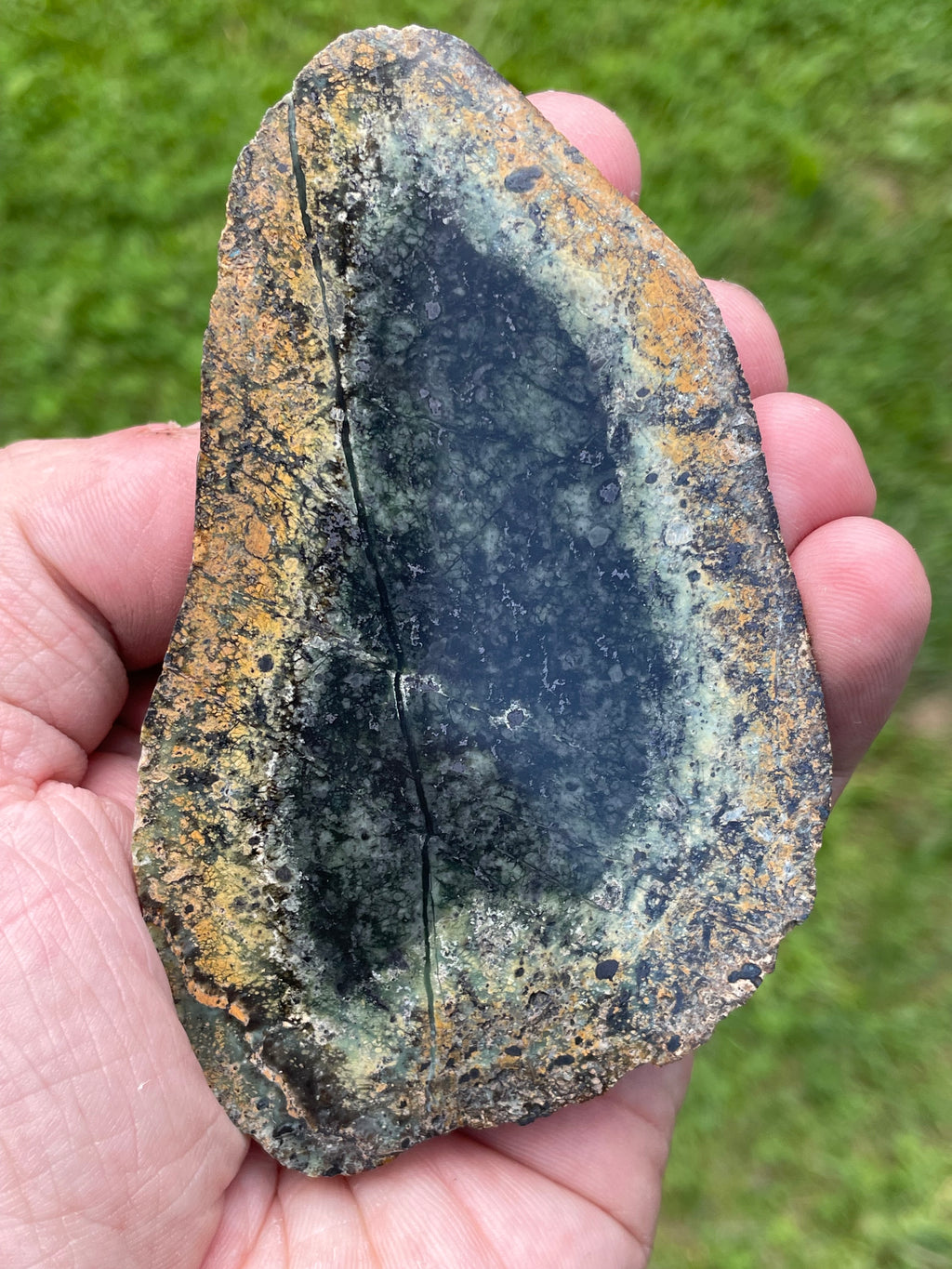 StoneBorn Creations Hand-Polished Vermont Serpentine Bookmatched Pair | One-of-a-Kind Natural Display Stones