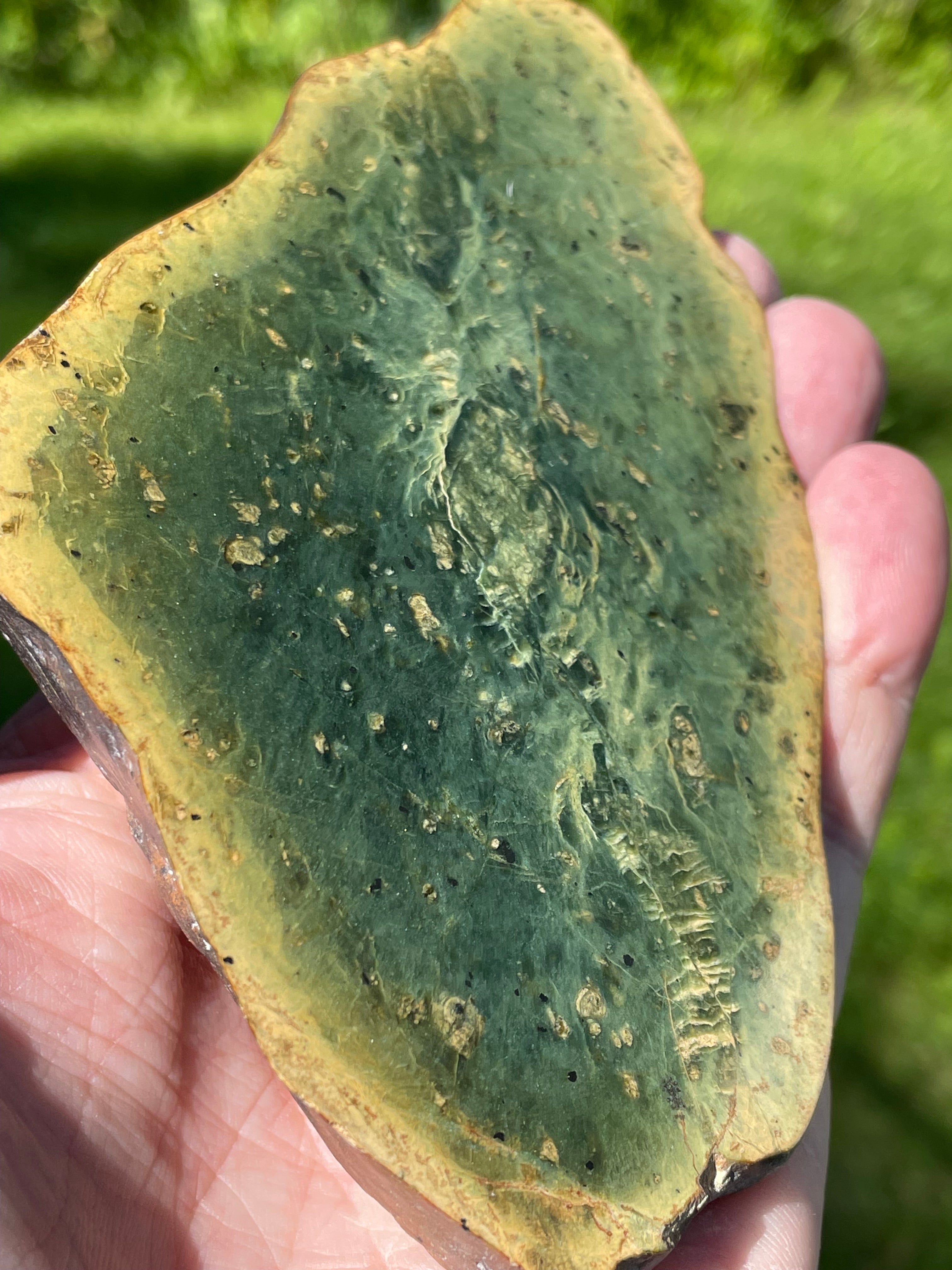 StoneBorn Creations Hand-Polished Vermont Serpentine Bookmatched Pair | One-of-a-Kind Natural Display Stones