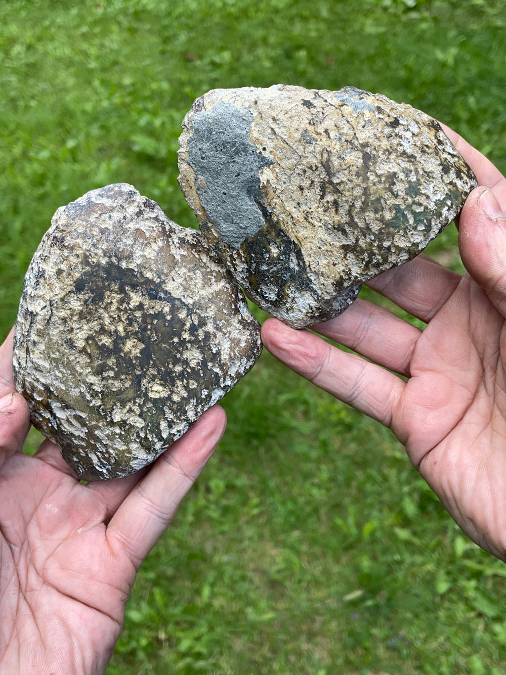 StoneBorn Creations – Natural Green Serpentine Matching Slab Pair | Earthy Green Mineral Patterns
