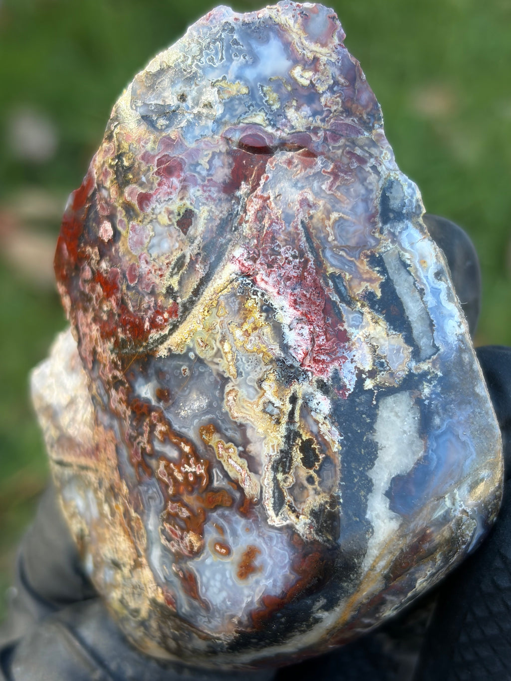 StoneBorn Creations – Multicolored Lace Agate | Hand-Polished Natural Display Stone