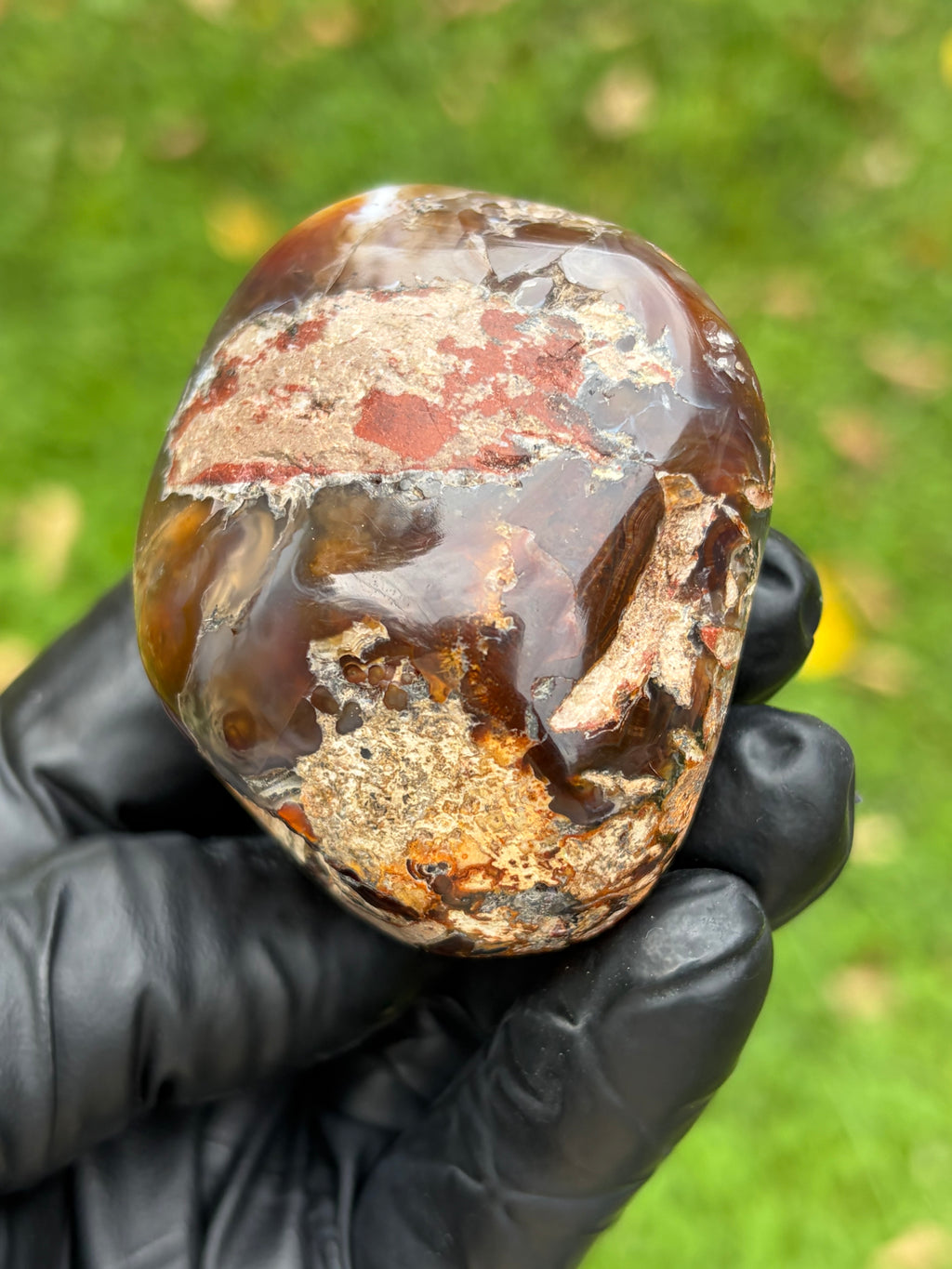 StoneBorn Creations Fire Agate — Hand-Polished Natural Stone