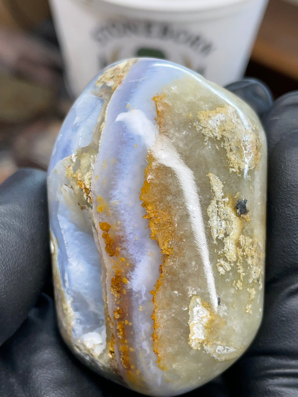 Blue Chalcedony Pocket Freeform | Hand-Polished | StoneBorn Creations