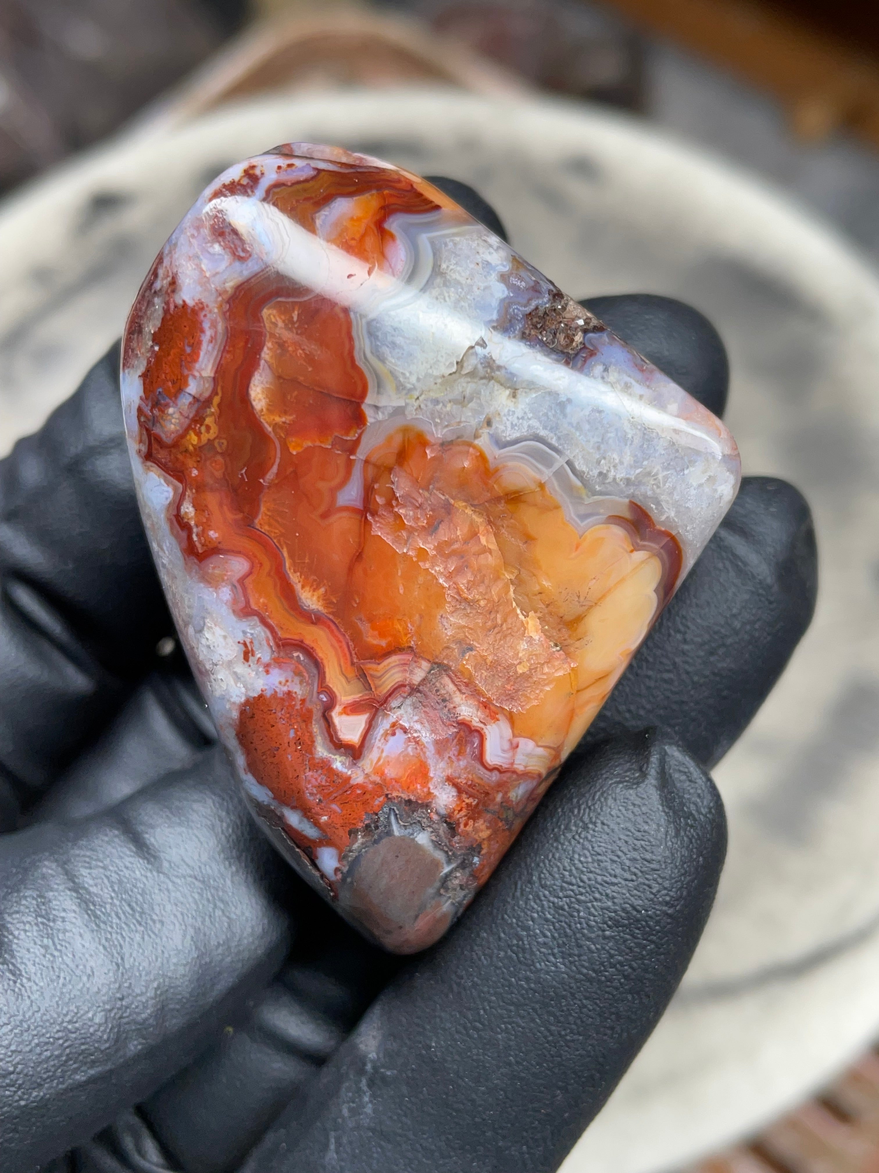 Polished Lace Agate | Hand Polished Natural Stone | One of a Kind