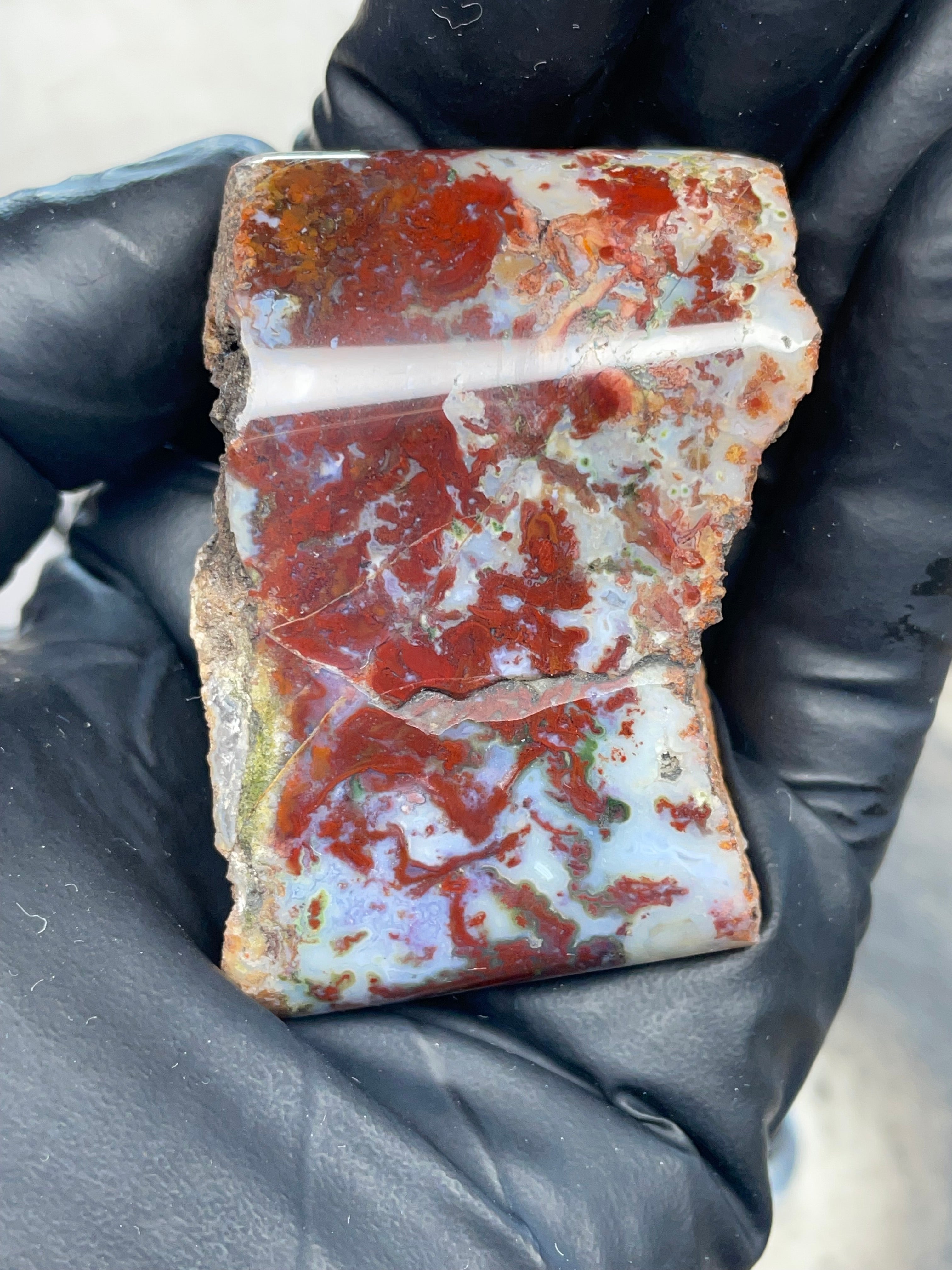 🔥 Fire Agate / Red Lightning Agate – Hand Shaped & Polished | StoneBorn Creations