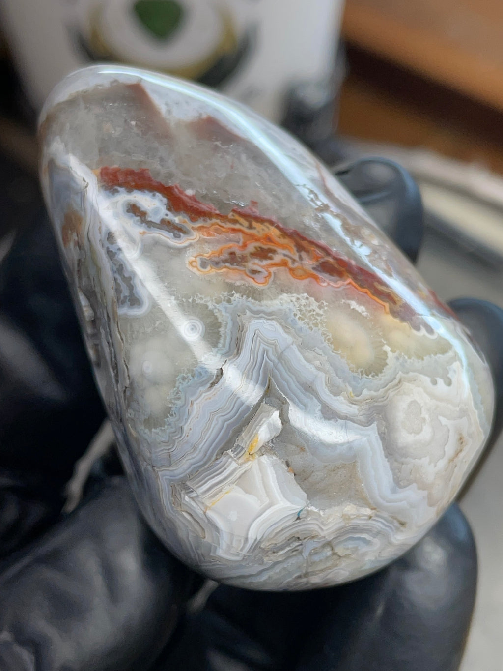 Lace Agate Freeform — Hand Polished StoneBorn Creation