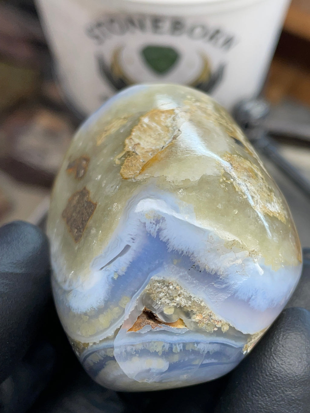 Blue Chalcedony Pocket Freeform | Hand-Polished | StoneBorn Creations