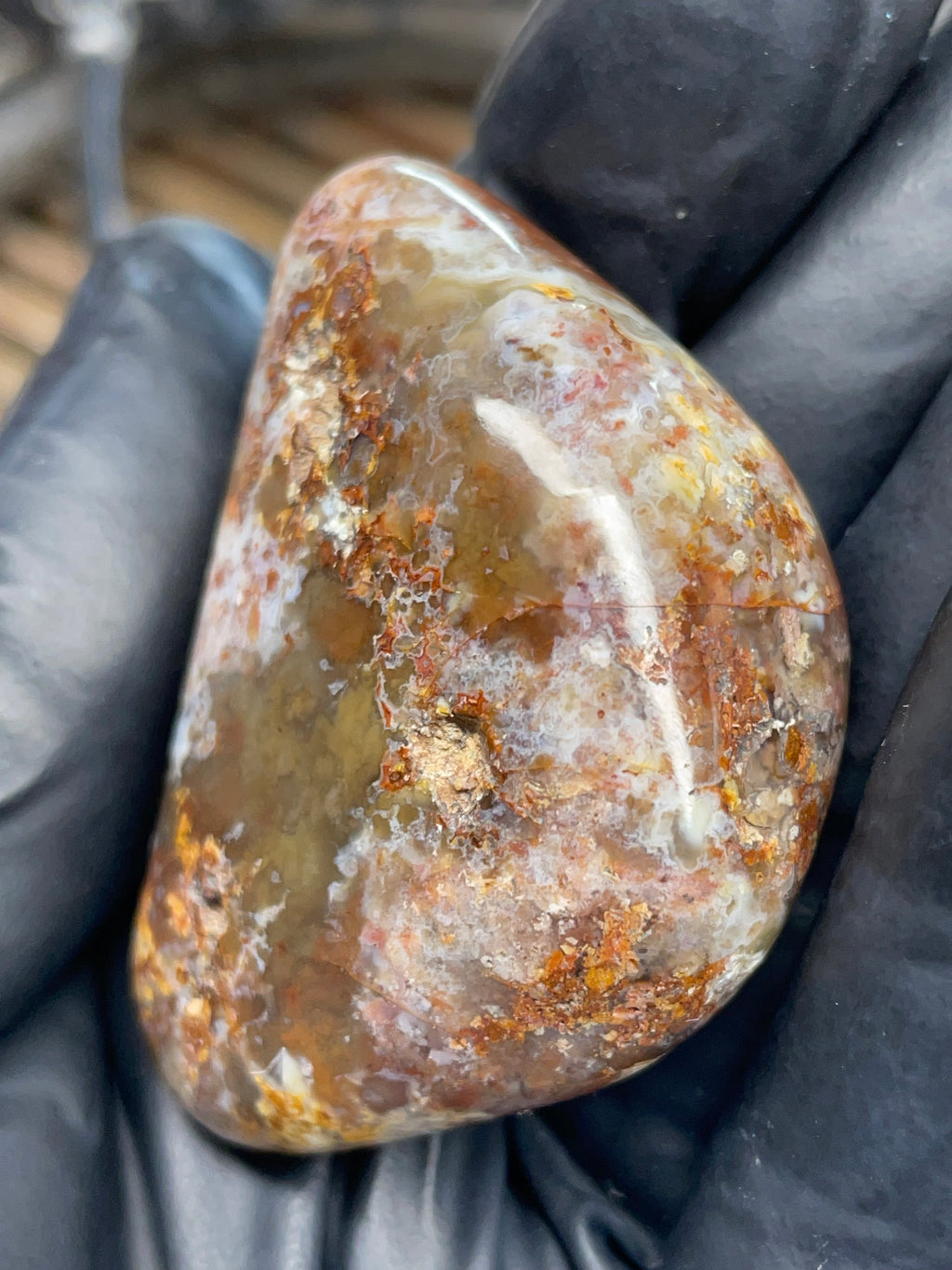 Polished Earth-Toned Agate | Hand-Finished Freeform Stone